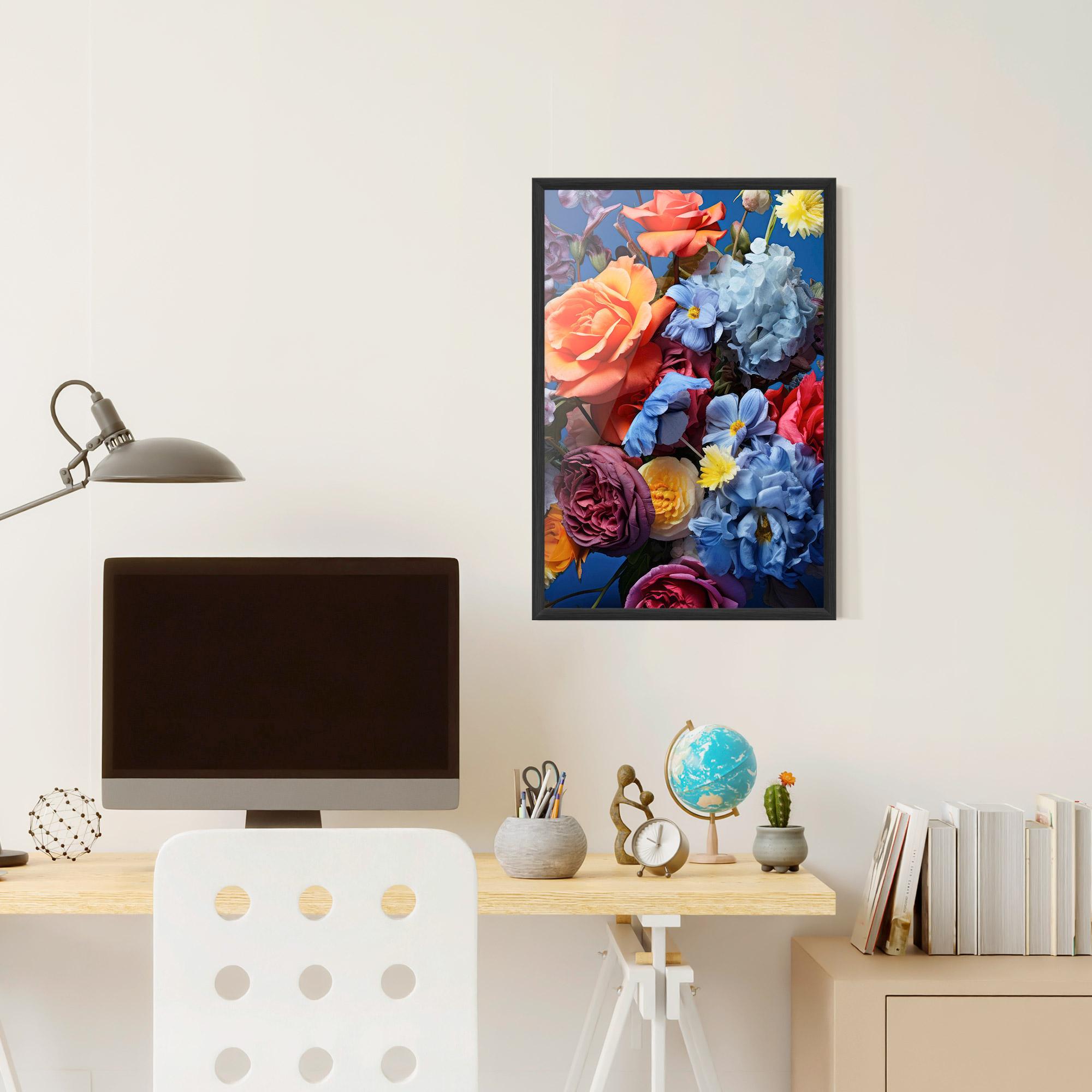 Keretezett Poszter Blue Orange Bouquet mockup 6