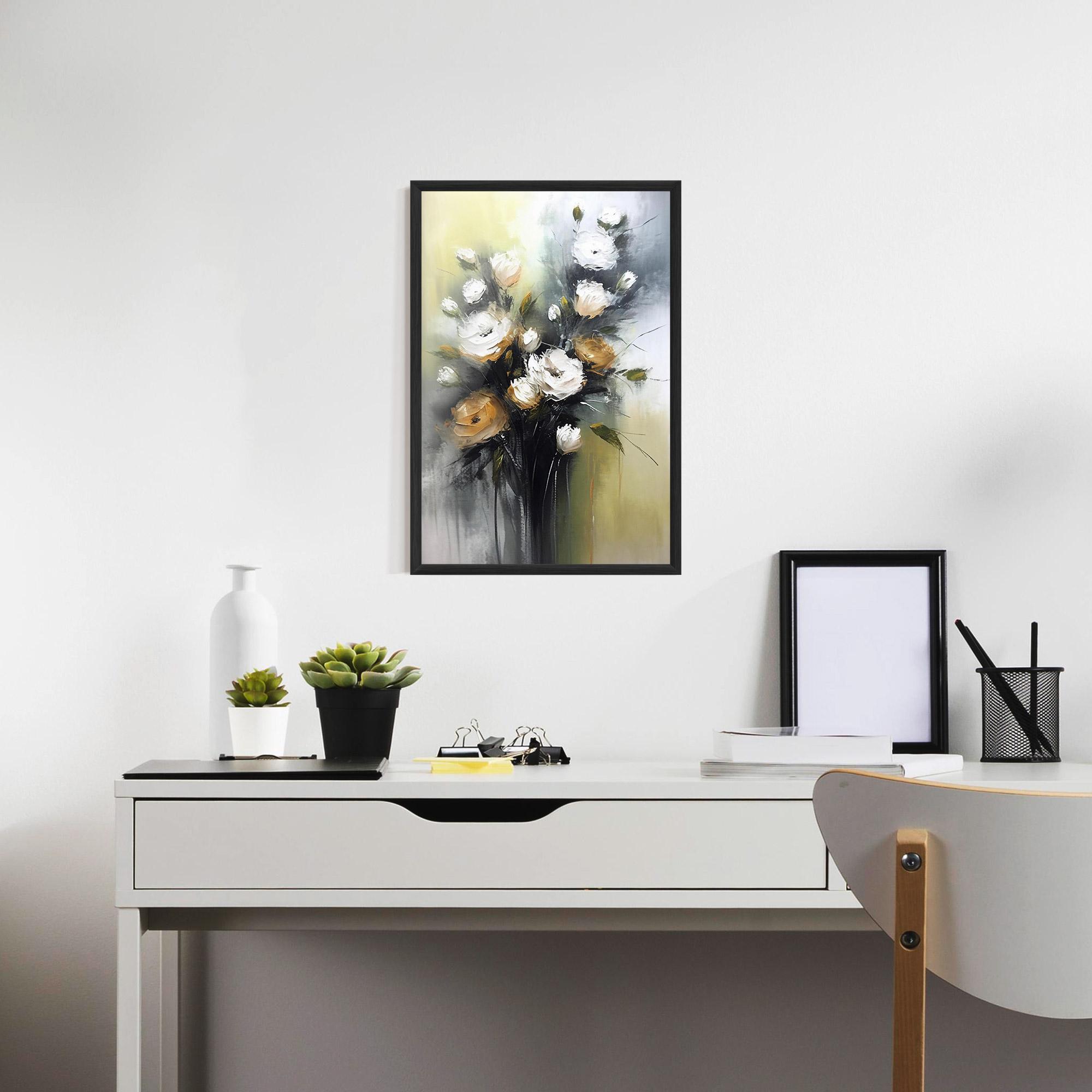 Keretezett Poszter Bouquet Painting mockup 7