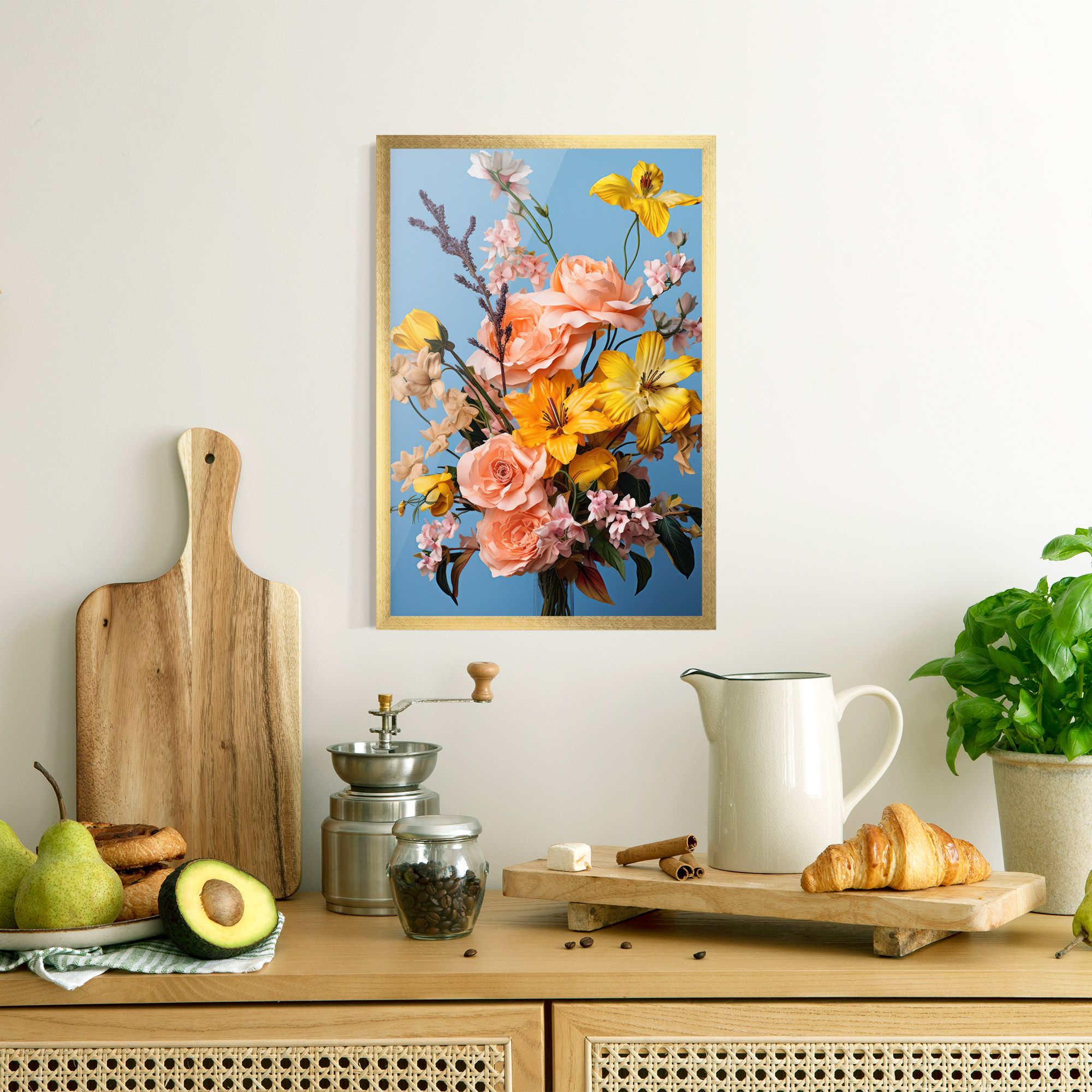 Flower Mix On Blue mockup 8