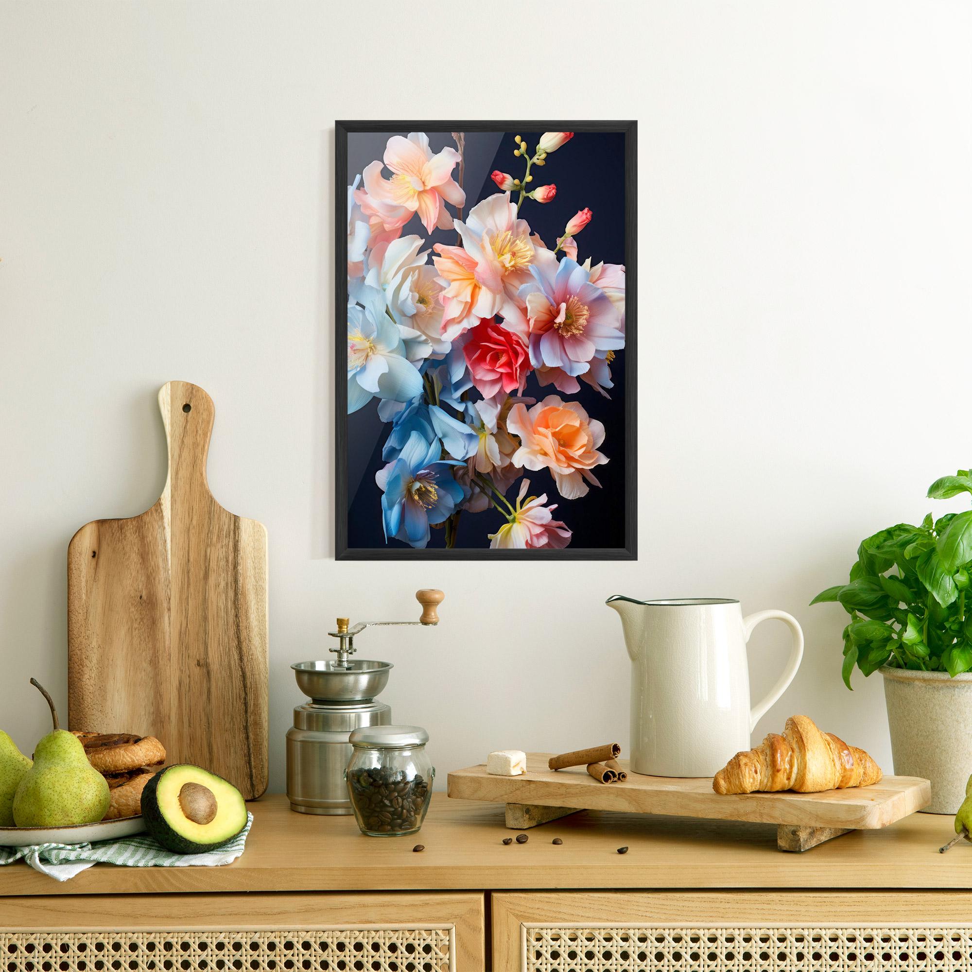 Keretezett Poszter Pretty Pastel Bouquet mockup 8