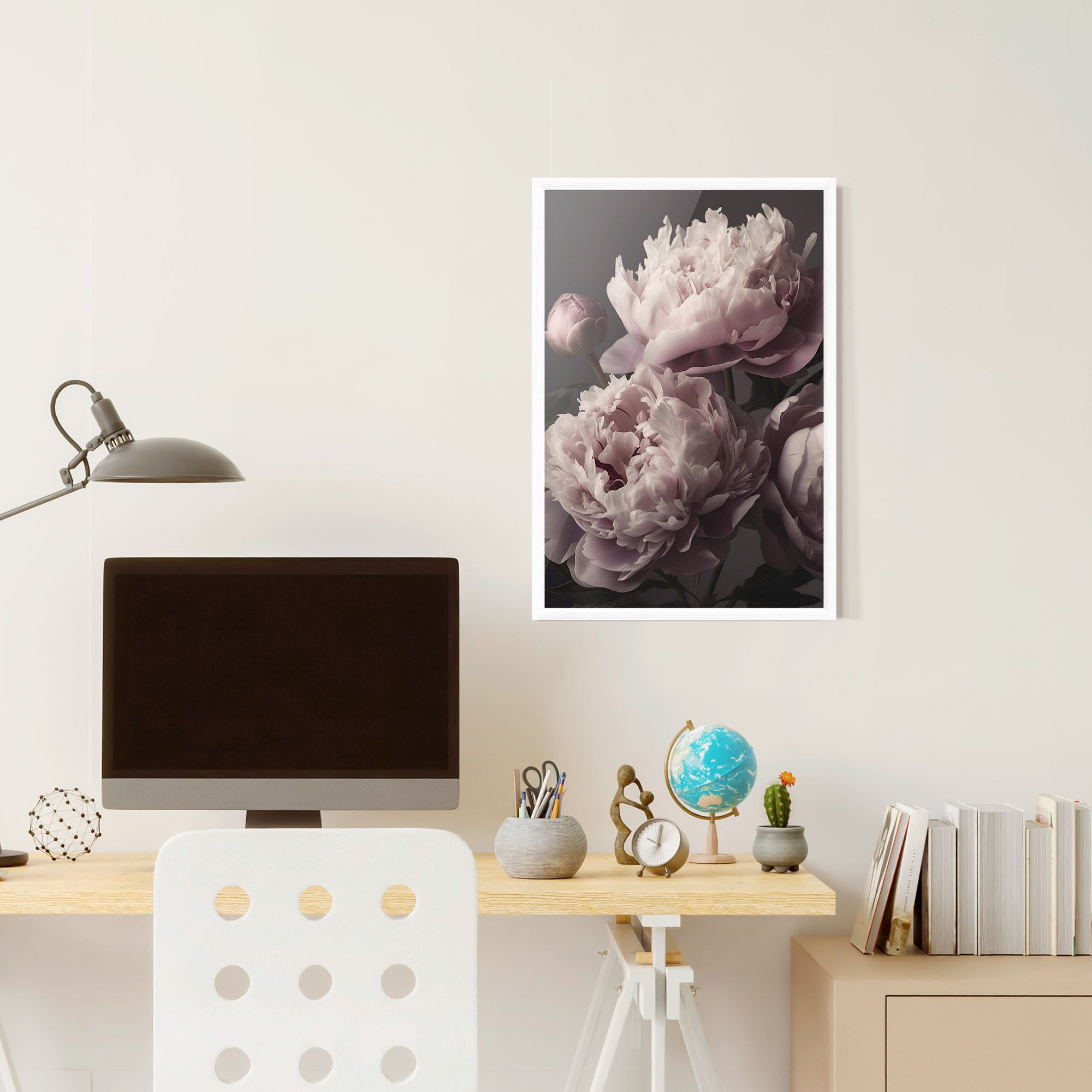 Grey Pastel Pink Peony mockup 6