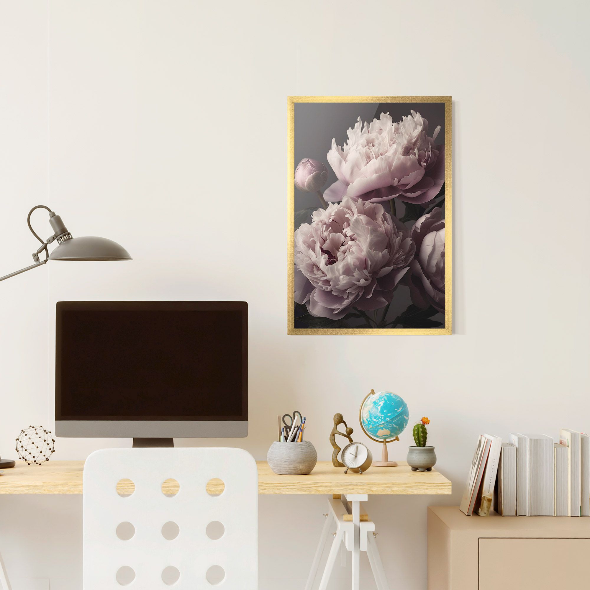 Grey Pastel Pink Peony mockup 6