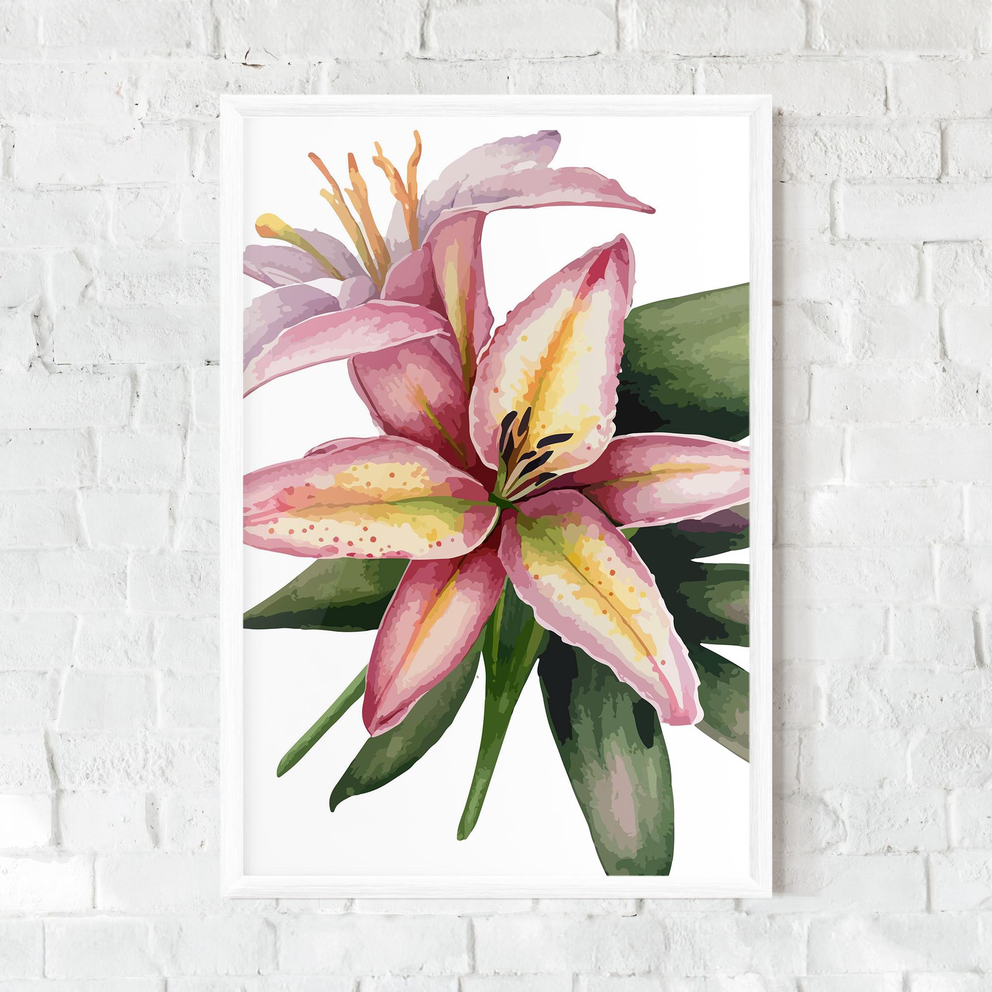 Keretezett Poszter Lily Pretty Pink mockup 0
