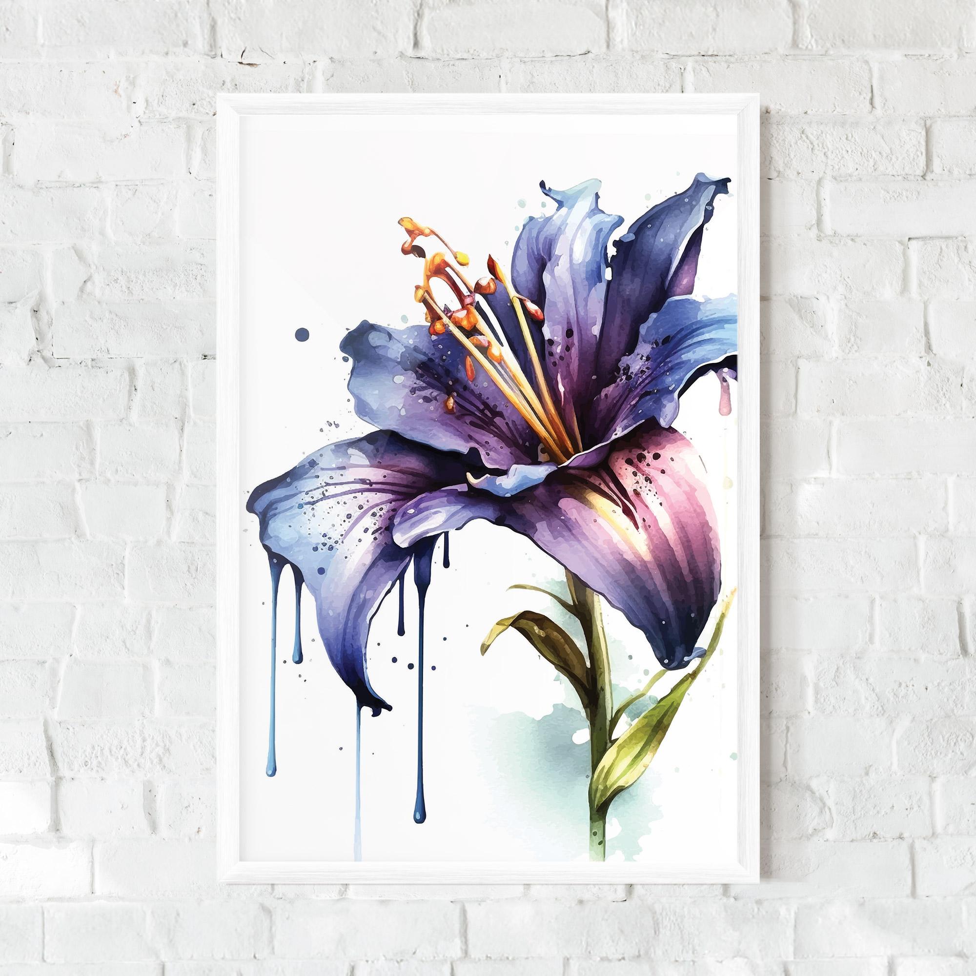 Keretezett Poszter Purple Orange Lily mockup 0