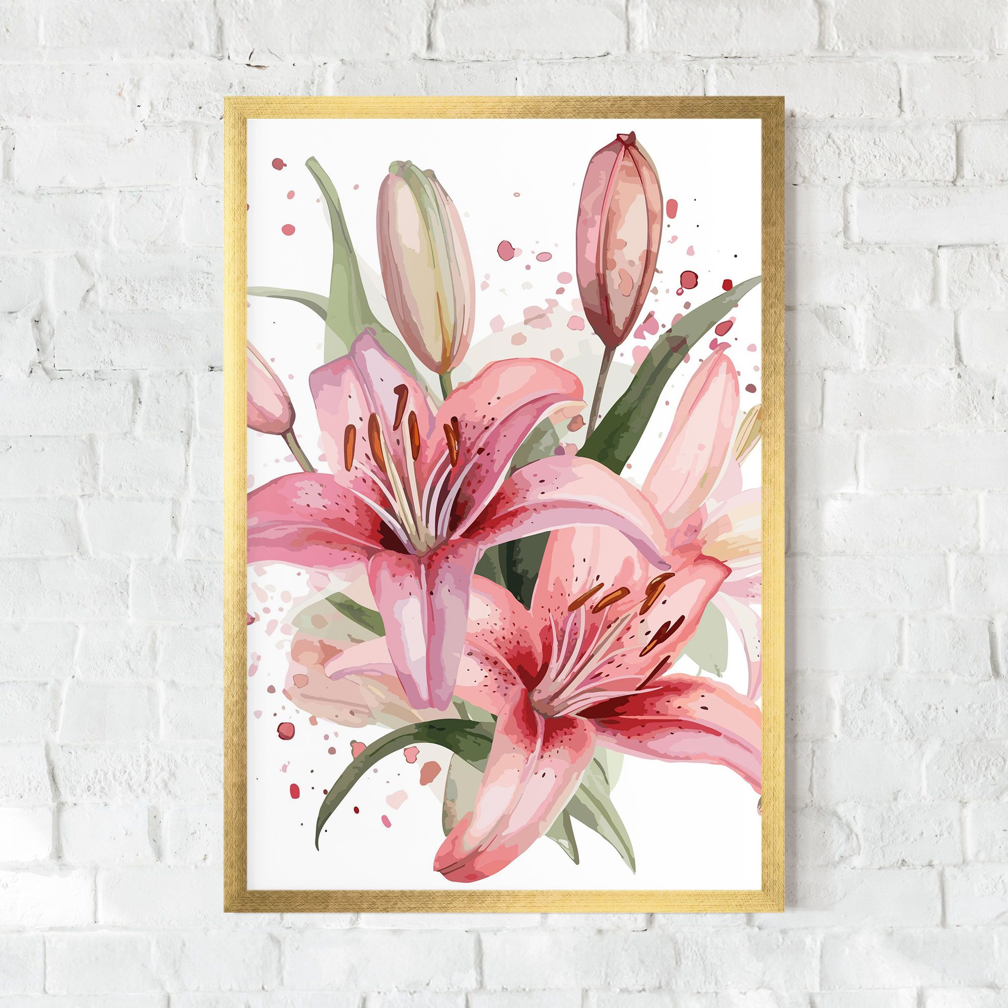 Beautiful Pink Lily mockup 0