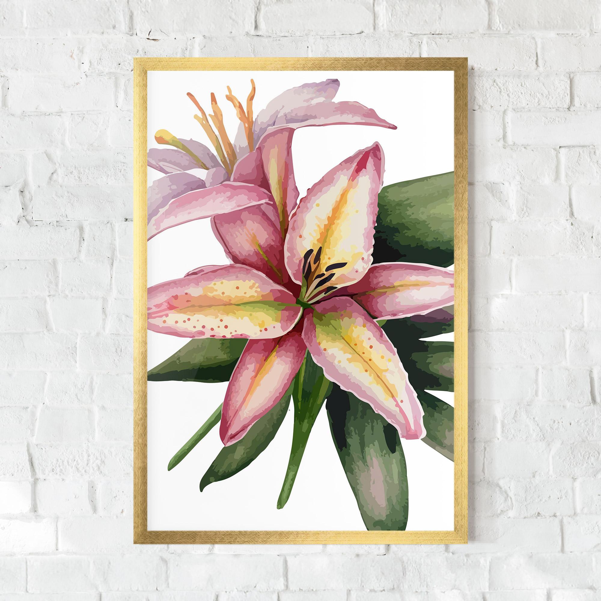 Keretezett Poszter Lily Pretty Pink mockup 0