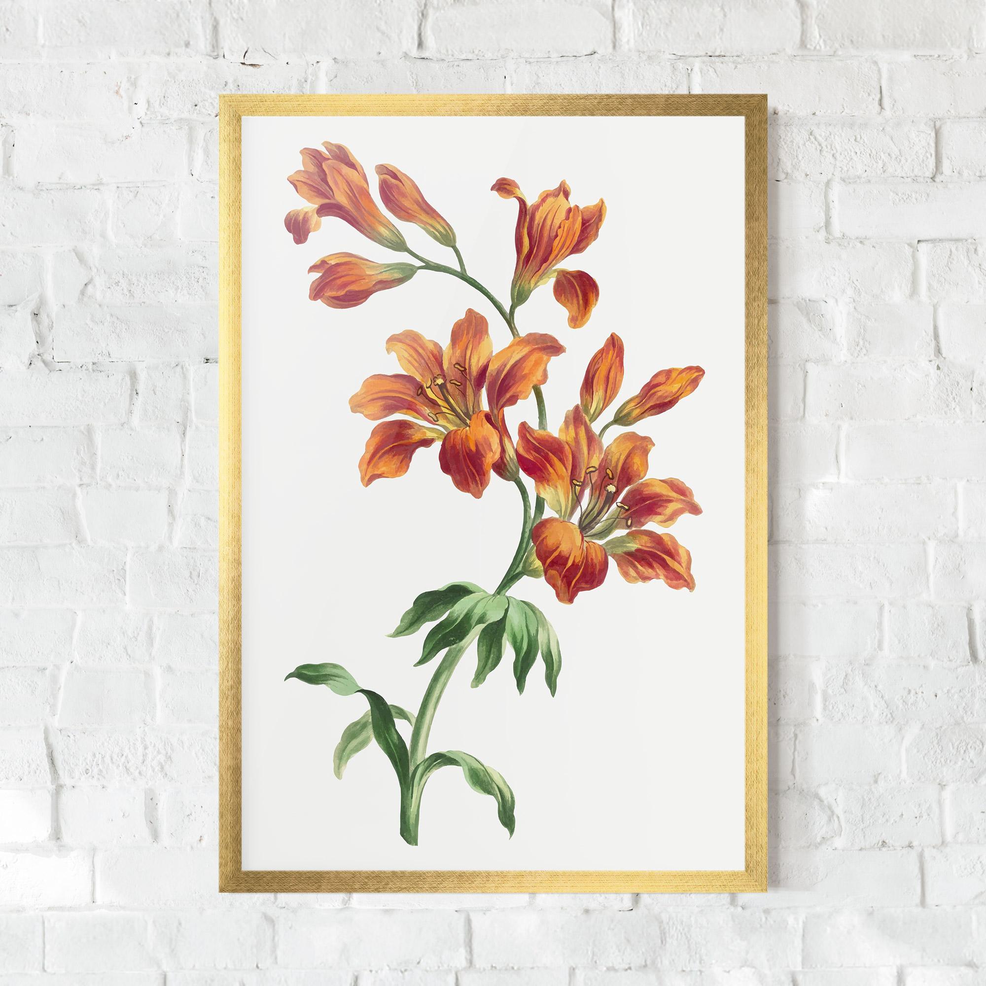 Keretezett Poszter Orange Painted Lily mockup 0