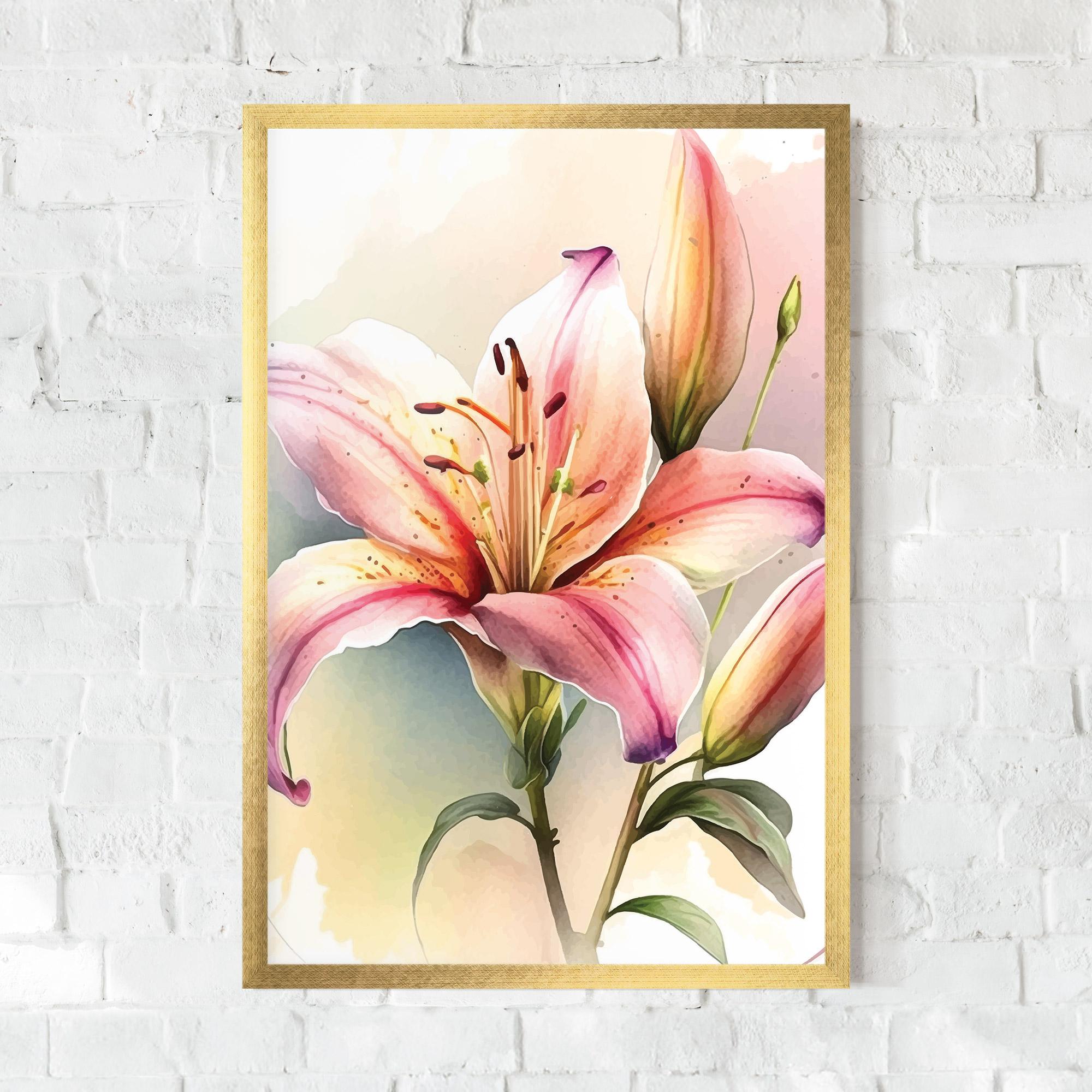 Keretezett Poszter Pink Orange Lily mockup 0
