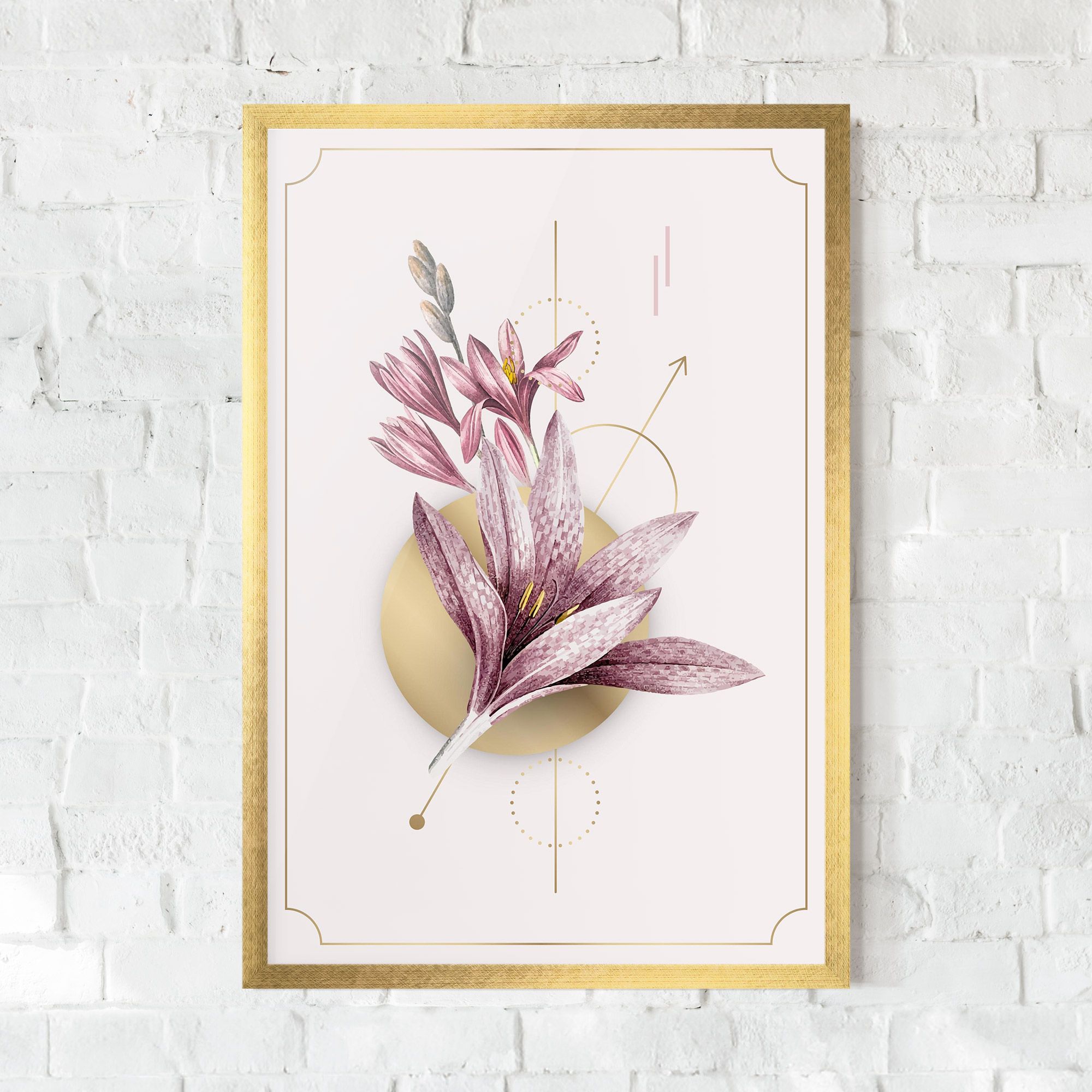 Purple Gold Lily mockup 0