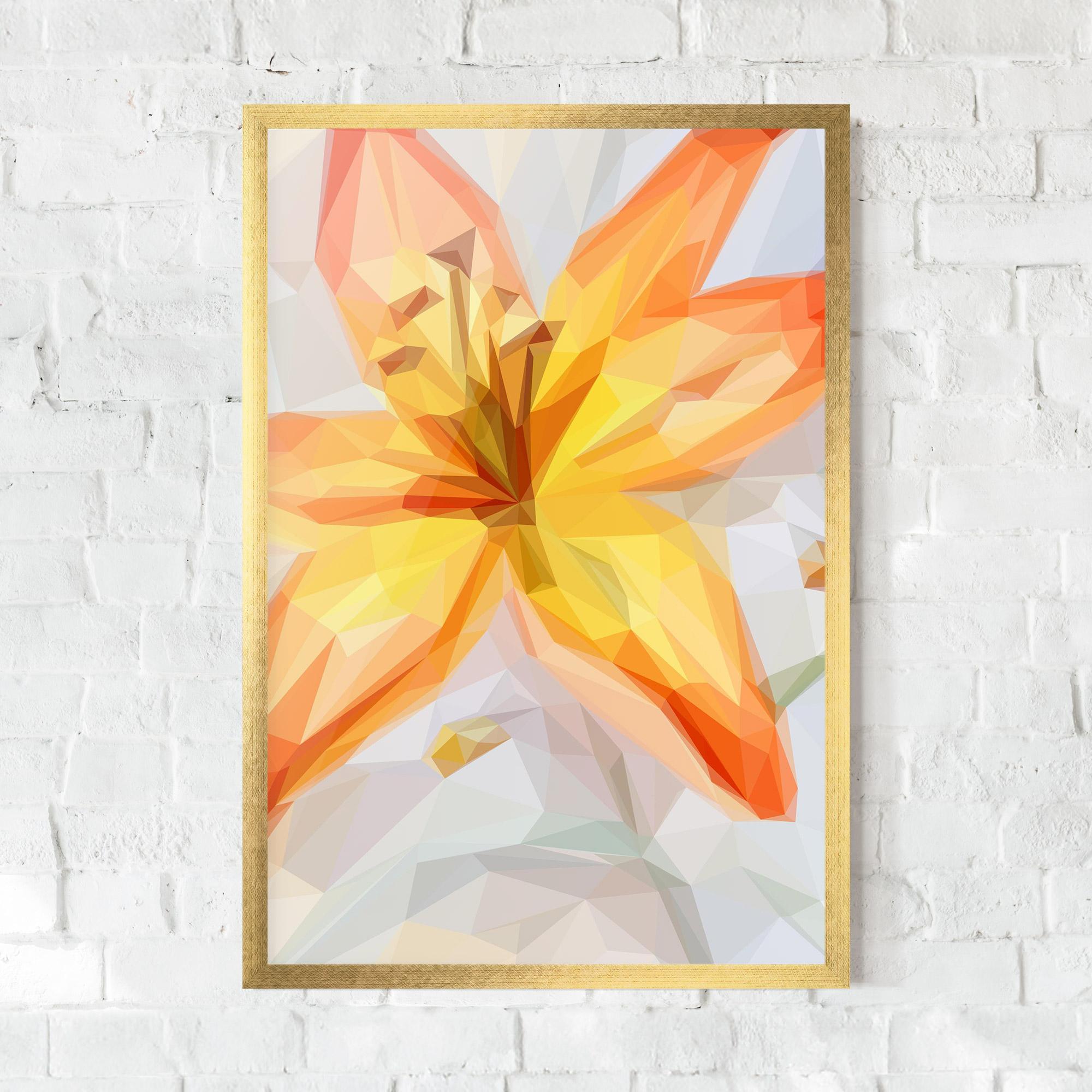 Keretezett Poszter Yellow Orange Lily mockup 0