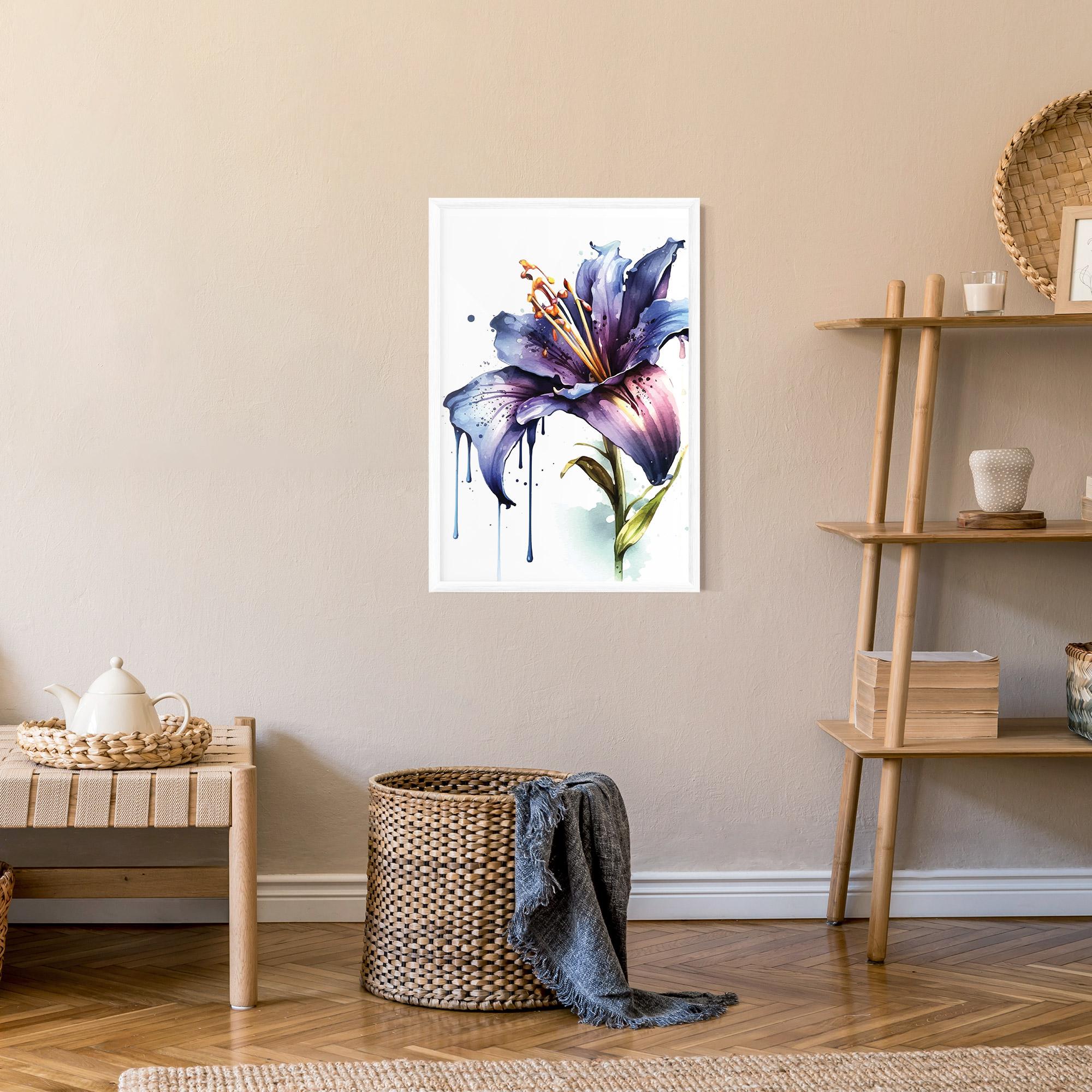 Keretezett Poszter Purple Orange Lily mockup 9