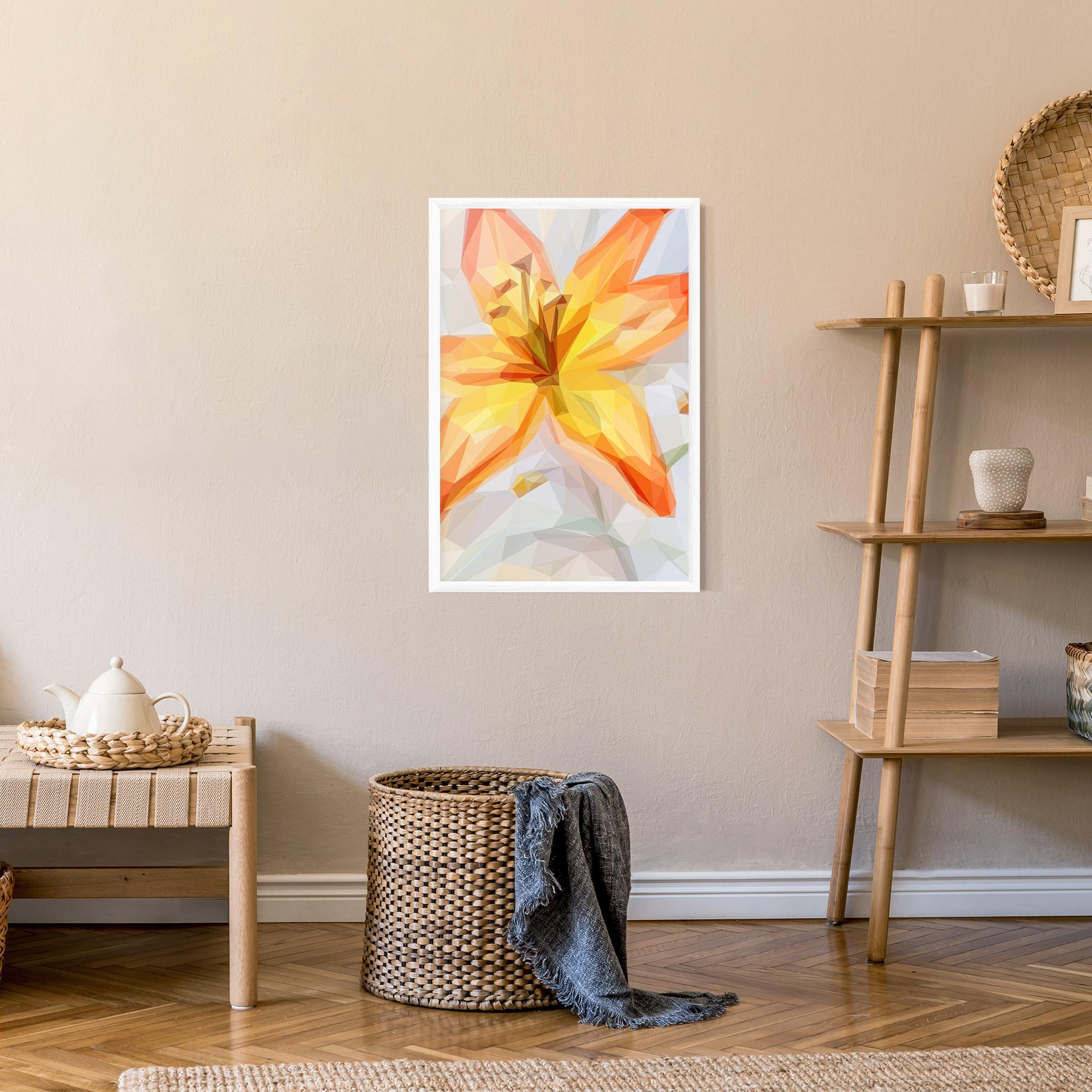 Keretezett Poszter Yellow Orange Lily mockup 9