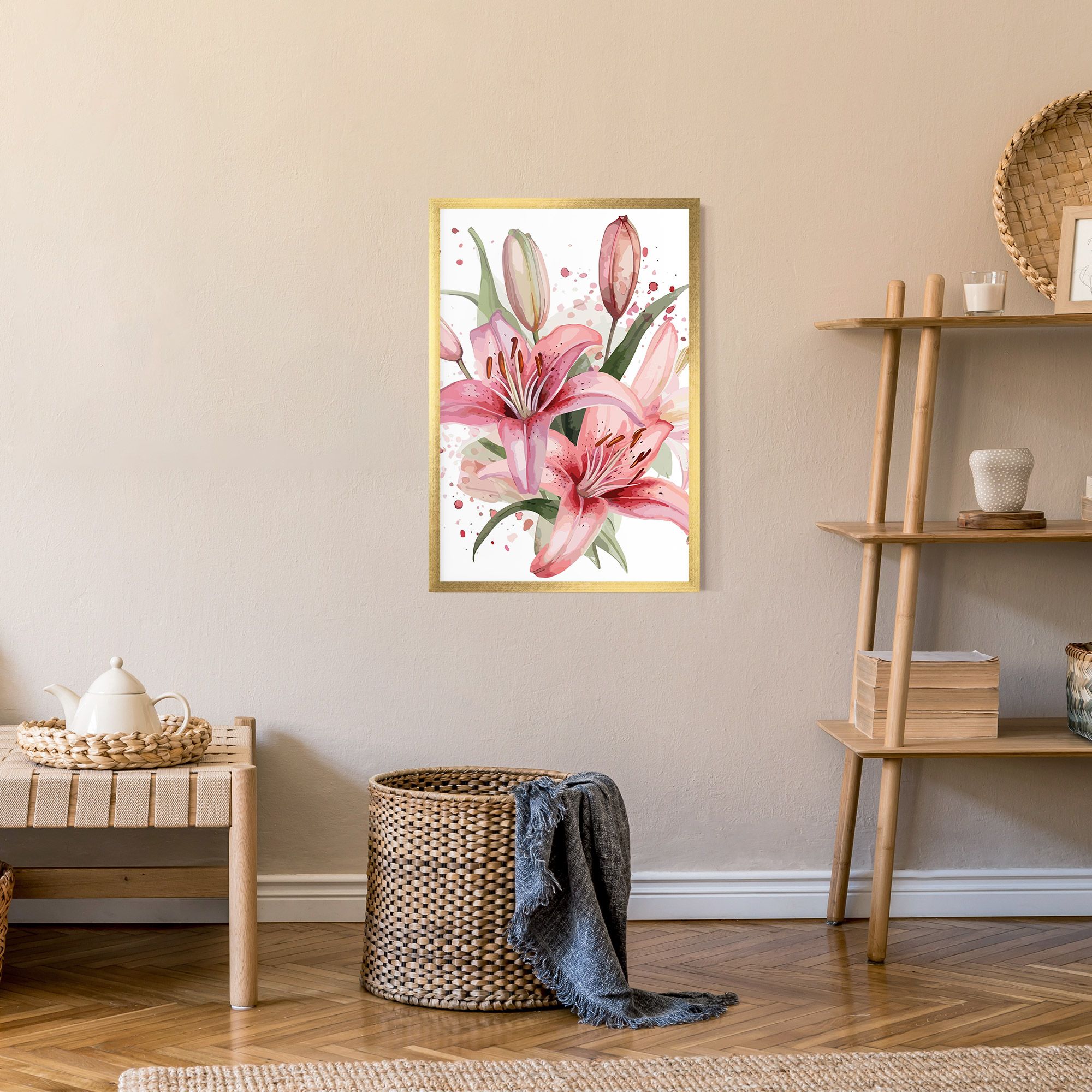 Beautiful Pink Lily mockup 9