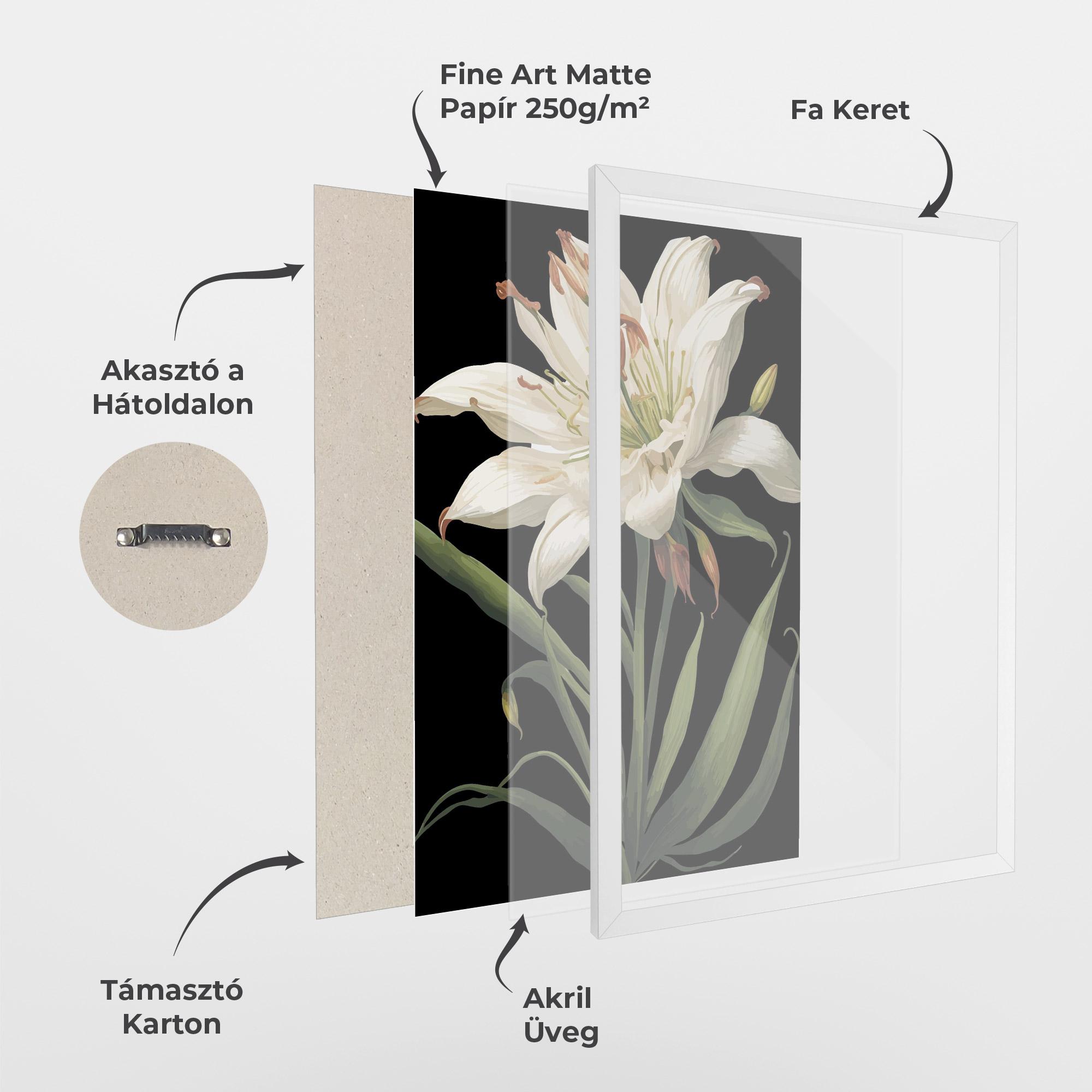 Keretezett Poszter Columbia White Lily mockup 1