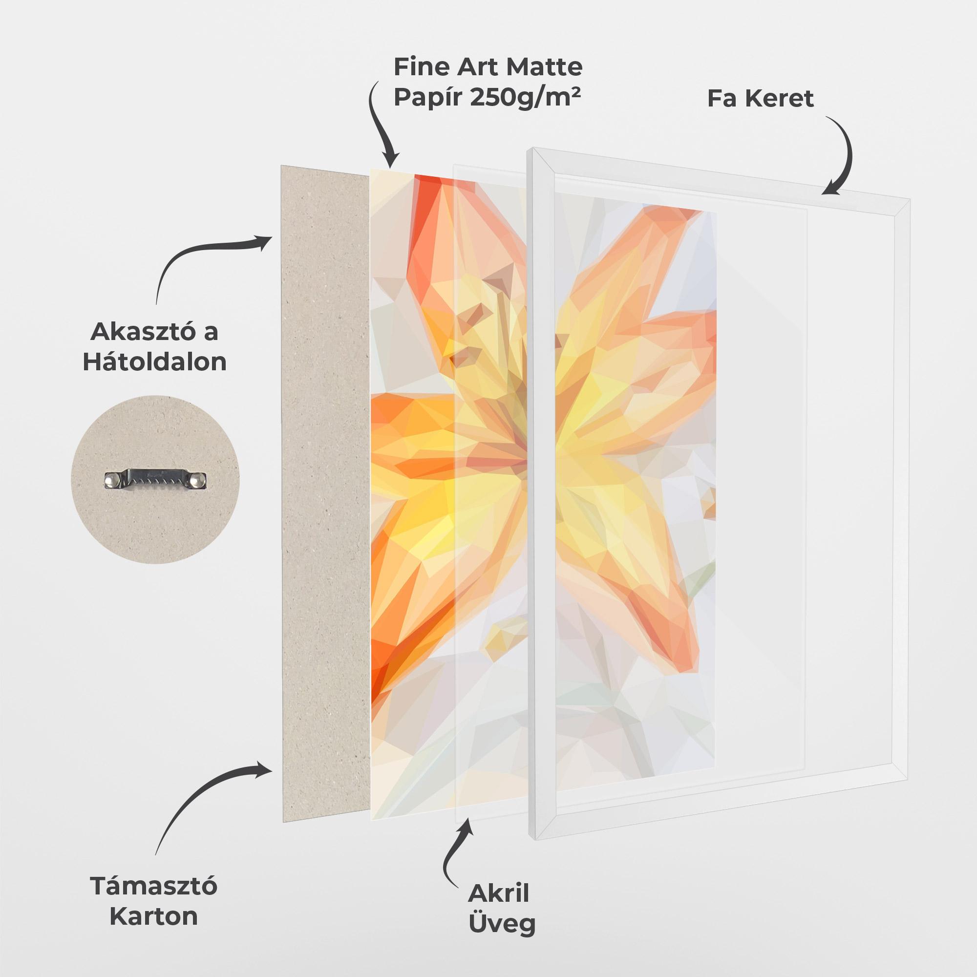 Keretezett Poszter Yellow Orange Lily mockup 1