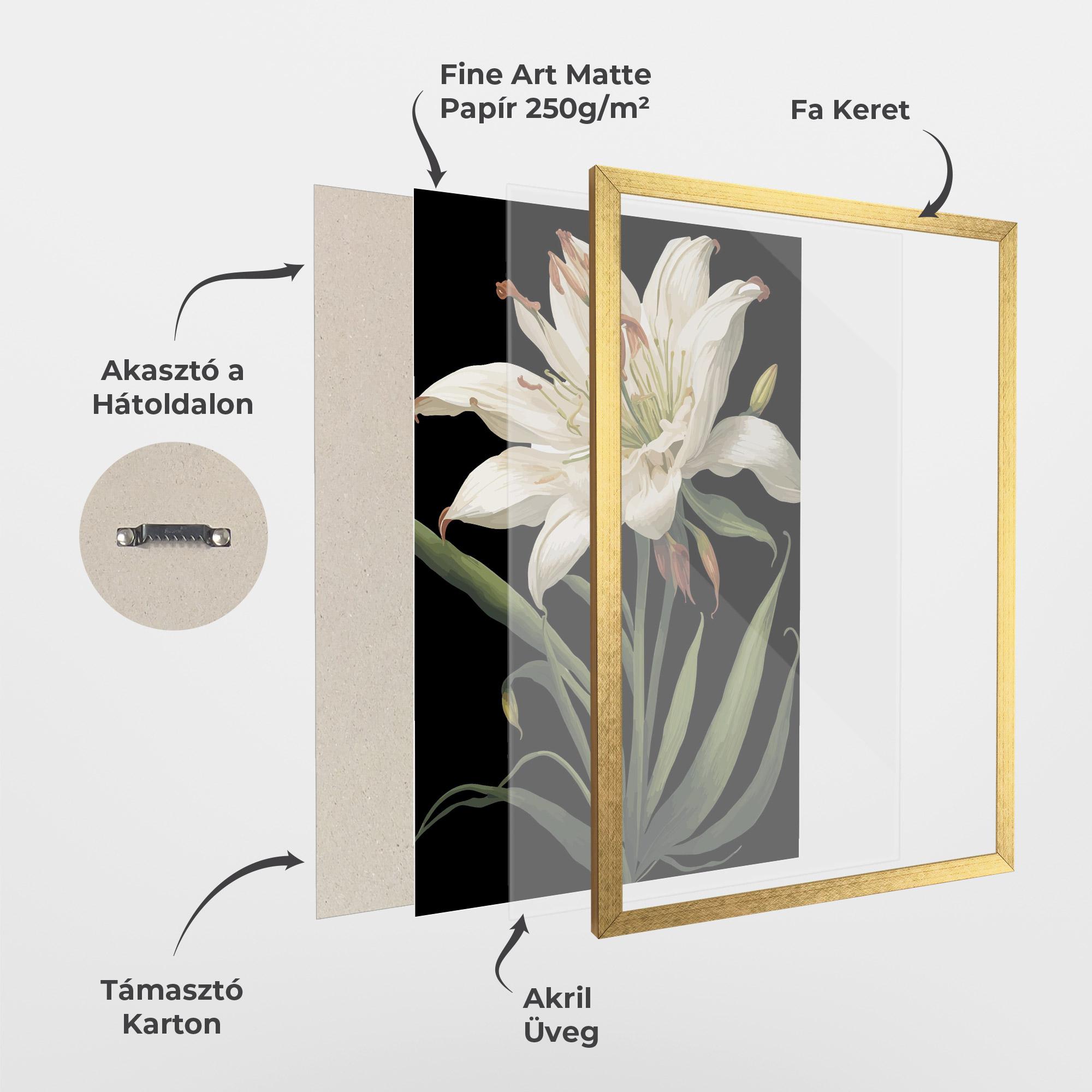 Keretezett Poszter Columbia White Lily mockup 1