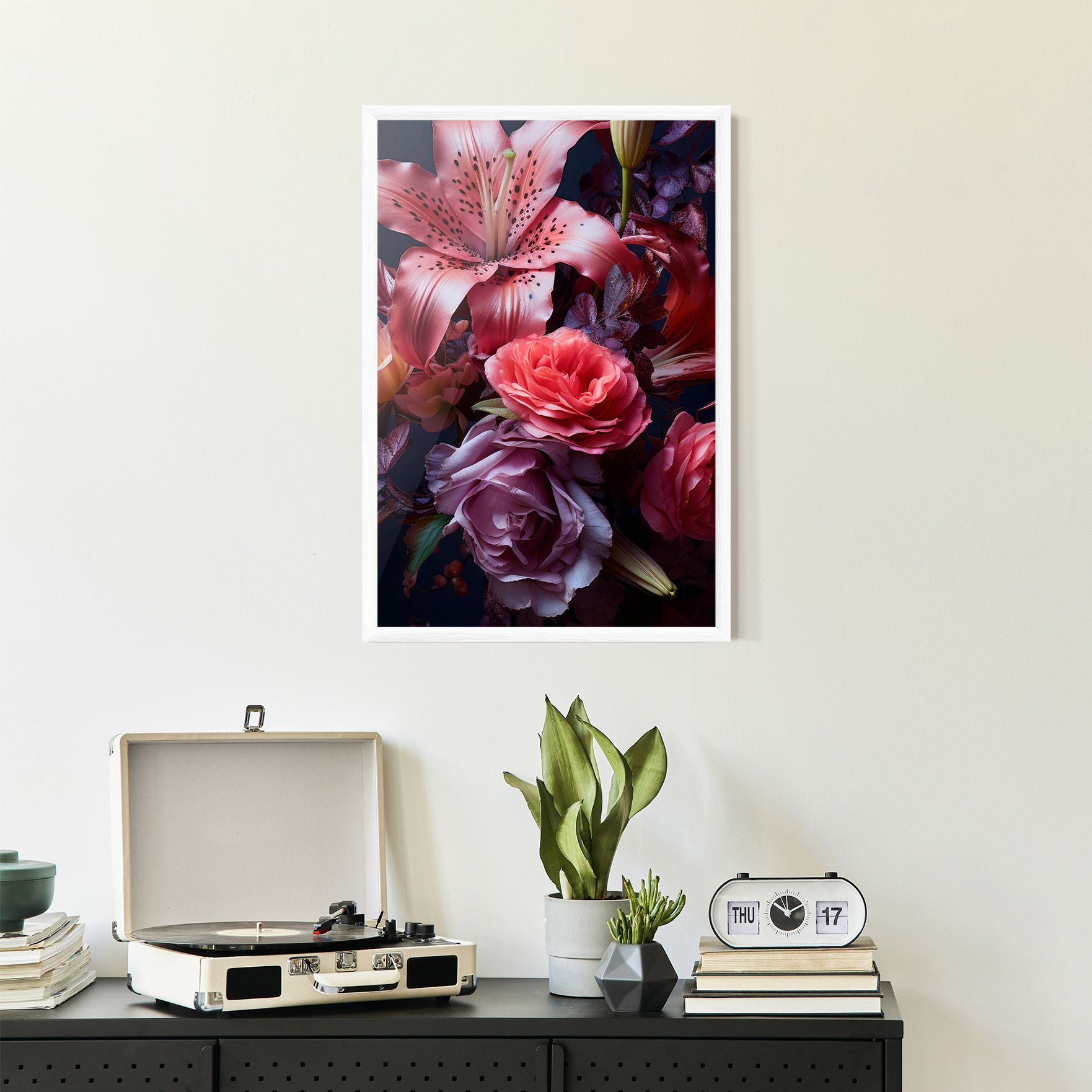 Pink Lily Roses mockup 2