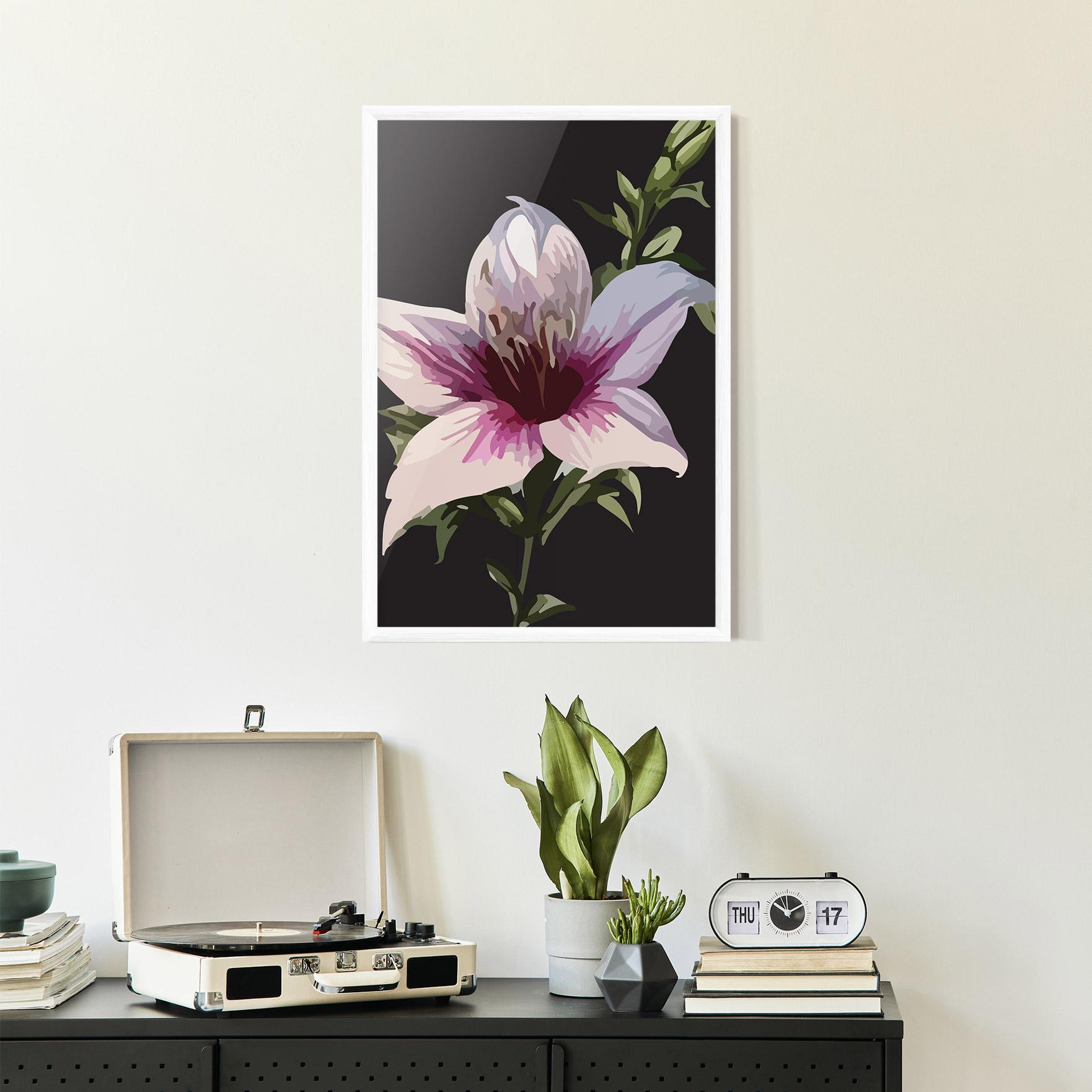 Keretezett Poszter Pink Pretty Lily mockup 2
