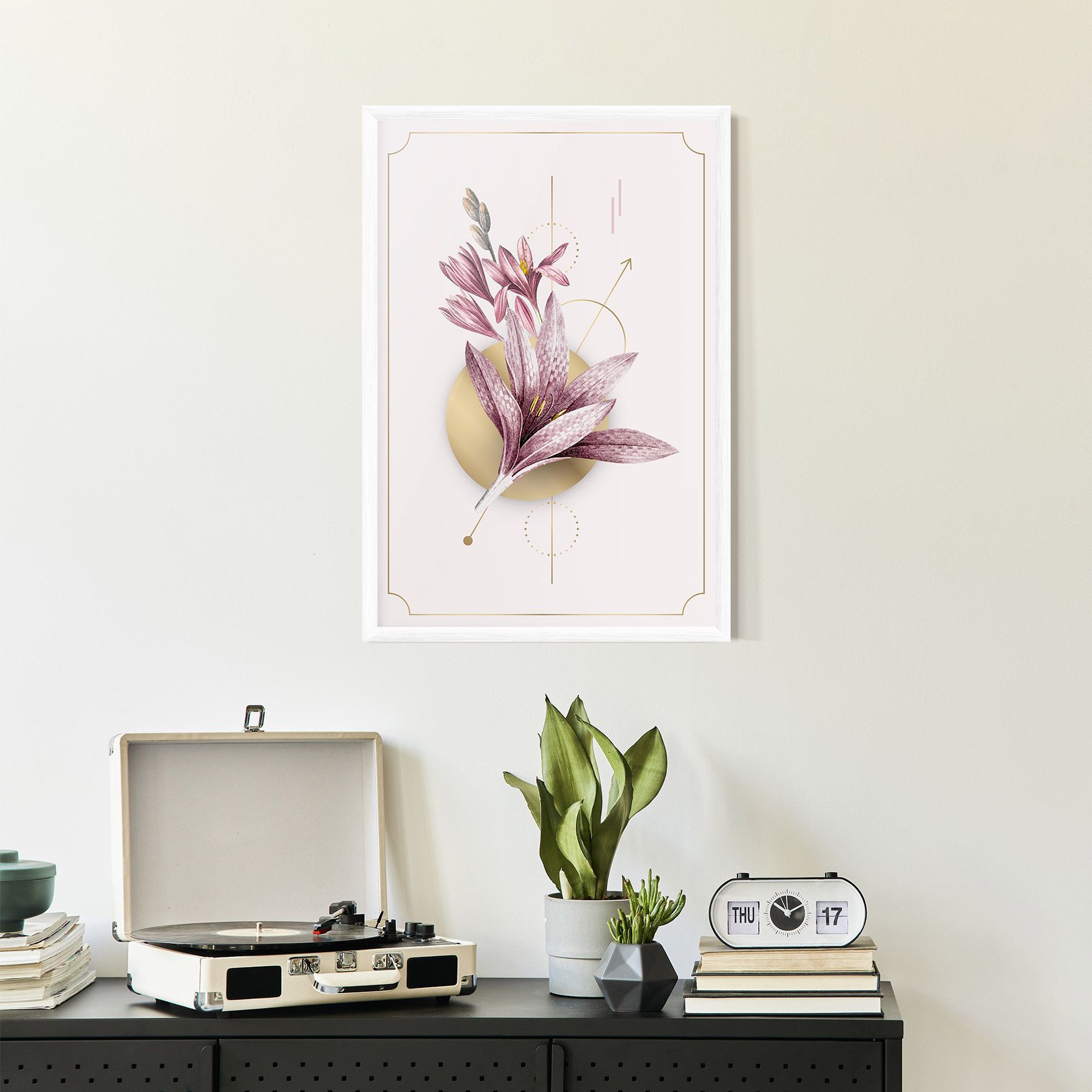 Purple Gold Lily mockup 2