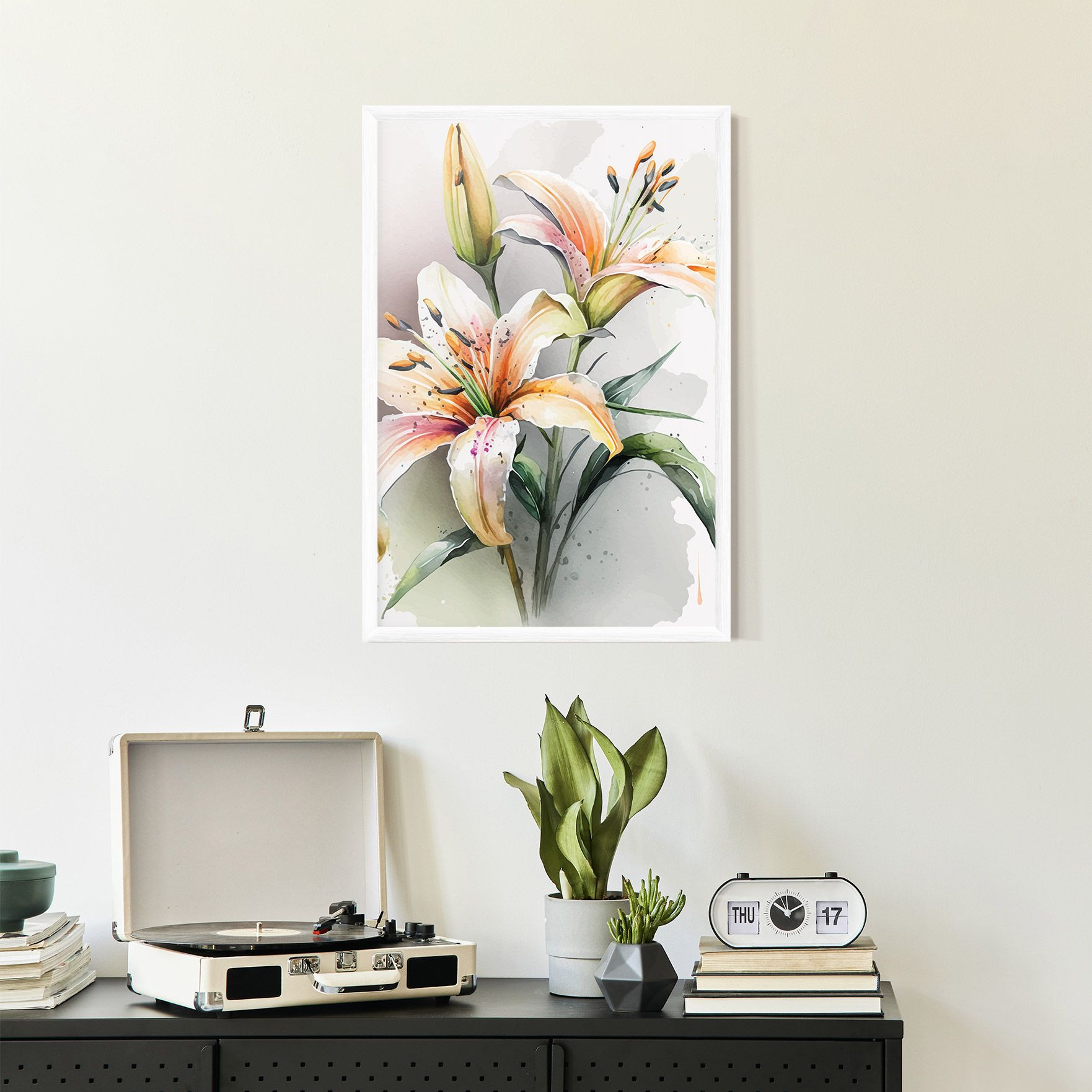 White Orange Lily mockup 2