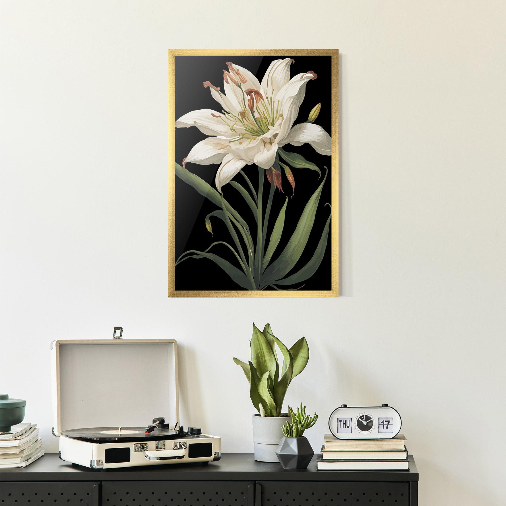 Keretezett Poszter Columbia White Lily mockup 2