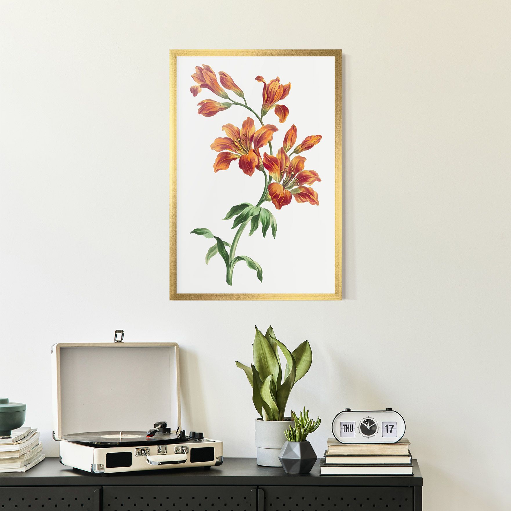 Orange Painted Lily mockup 2