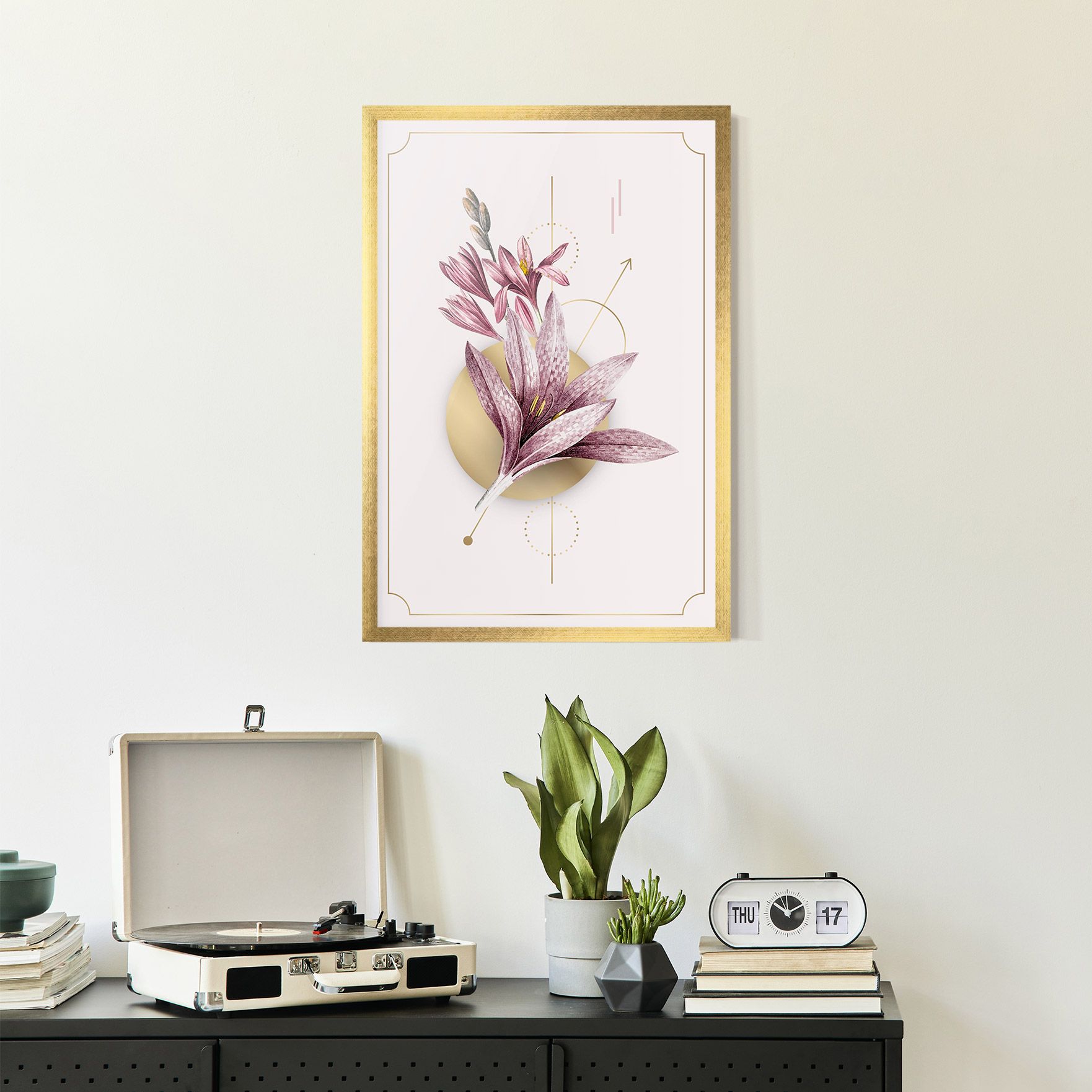 Purple Gold Lily mockup 2