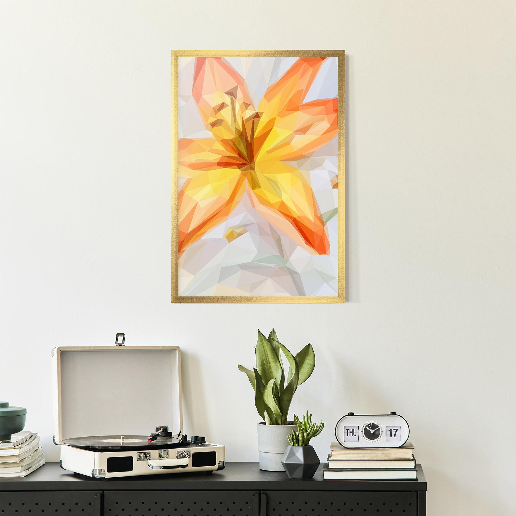 Keretezett Poszter Yellow Orange Lily mockup 2