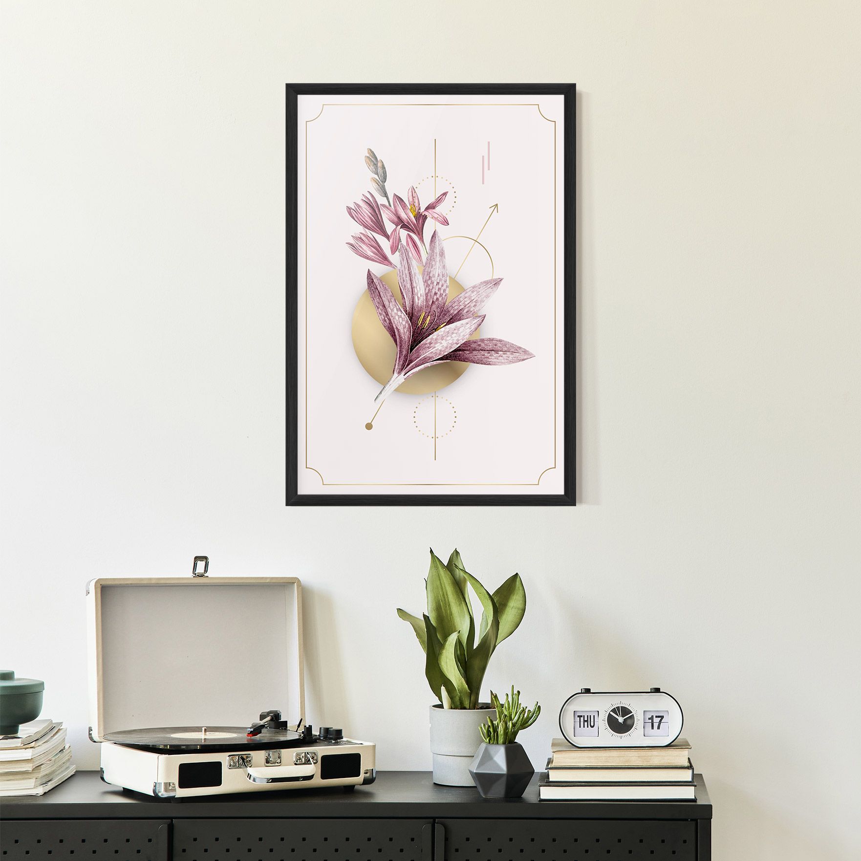 Purple Gold Lily mockup 2