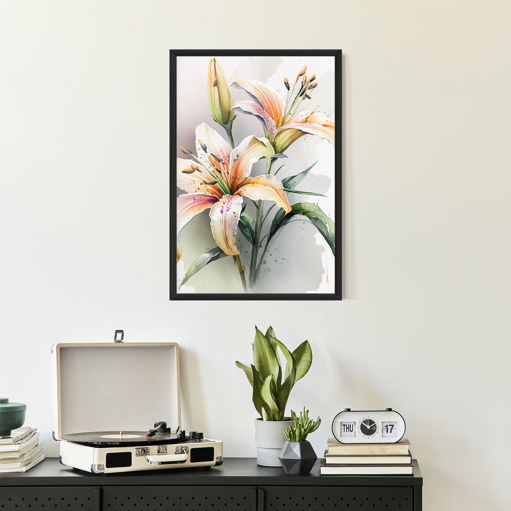 White Orange Lily mockup 2