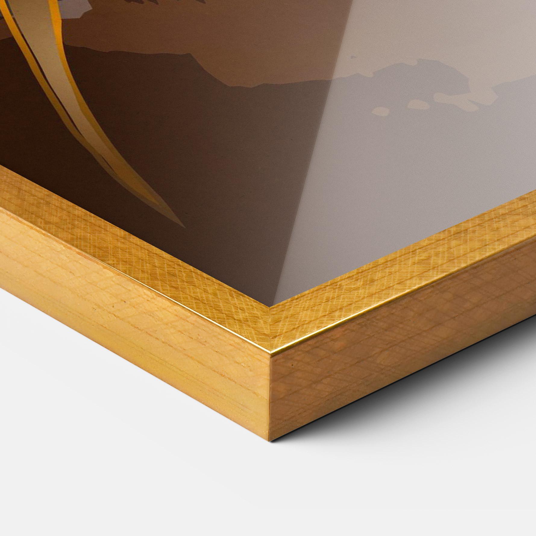 Keretezett Poszter Gold Brown Lily mockup 3