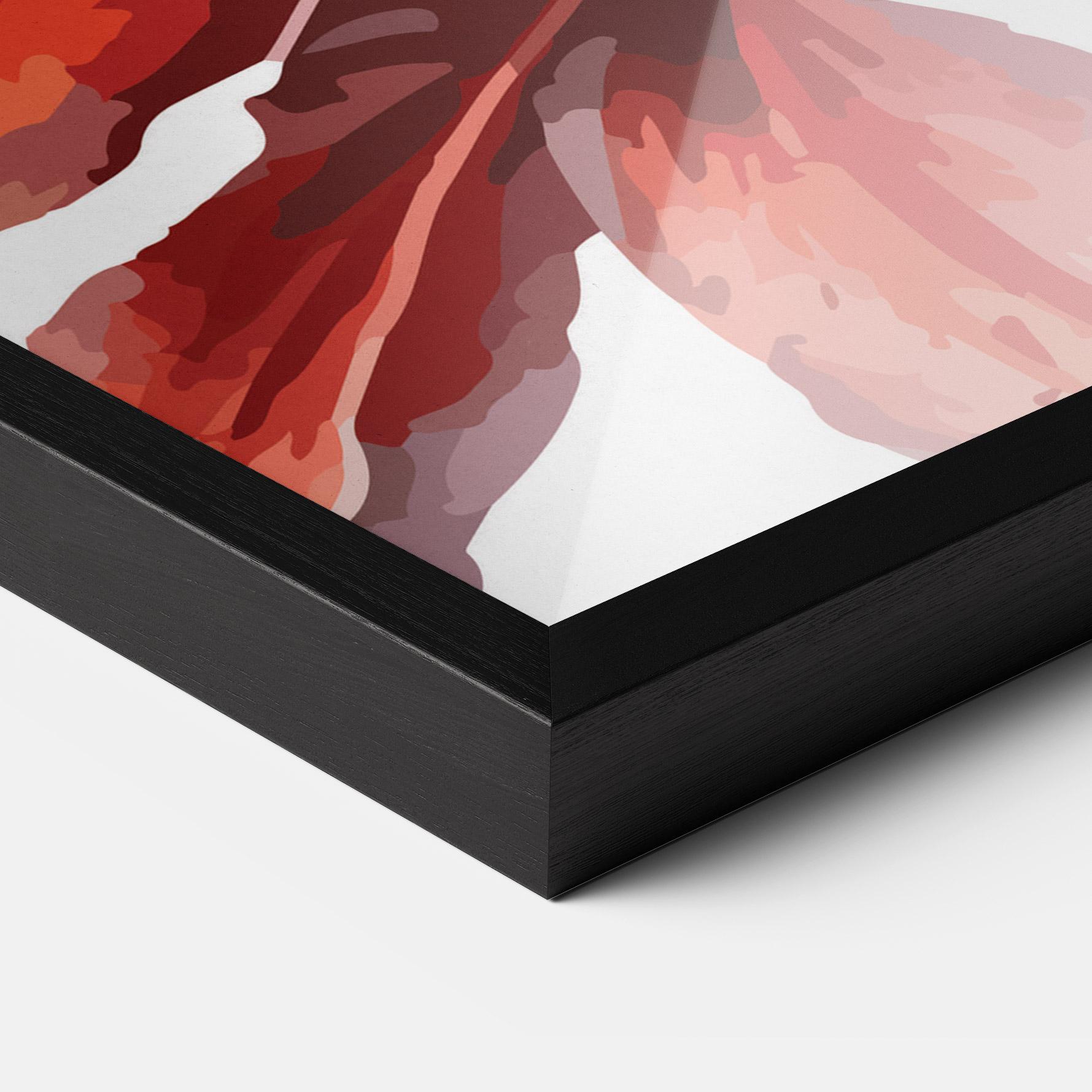 Keretezett Poszter Pretty Red Purple Lily mockup 3