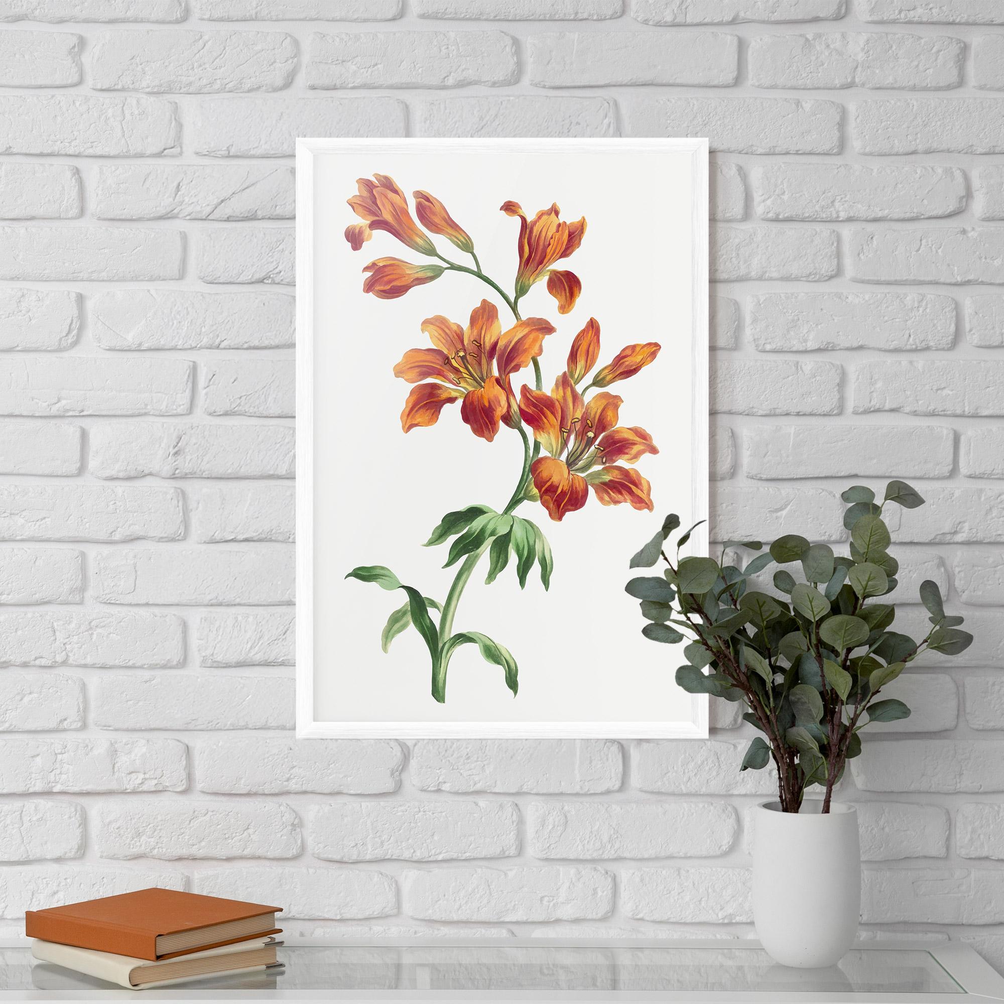 Keretezett Poszter Orange Painted Lily mockup 5