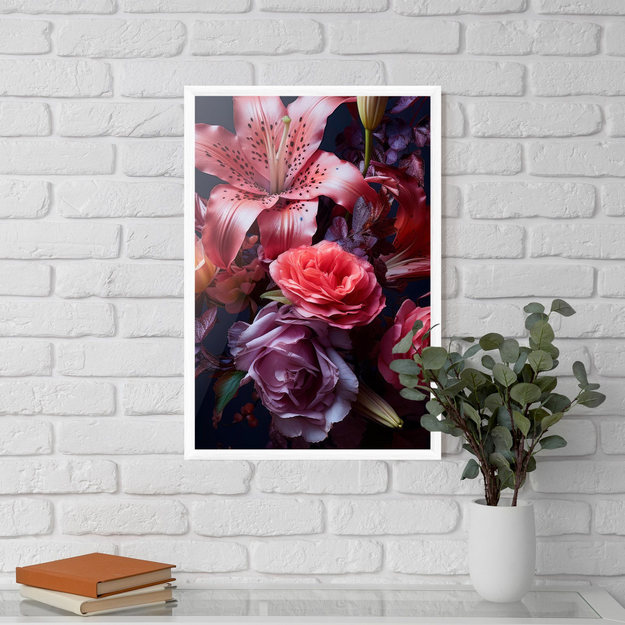 Pink Lily Roses mockup 5