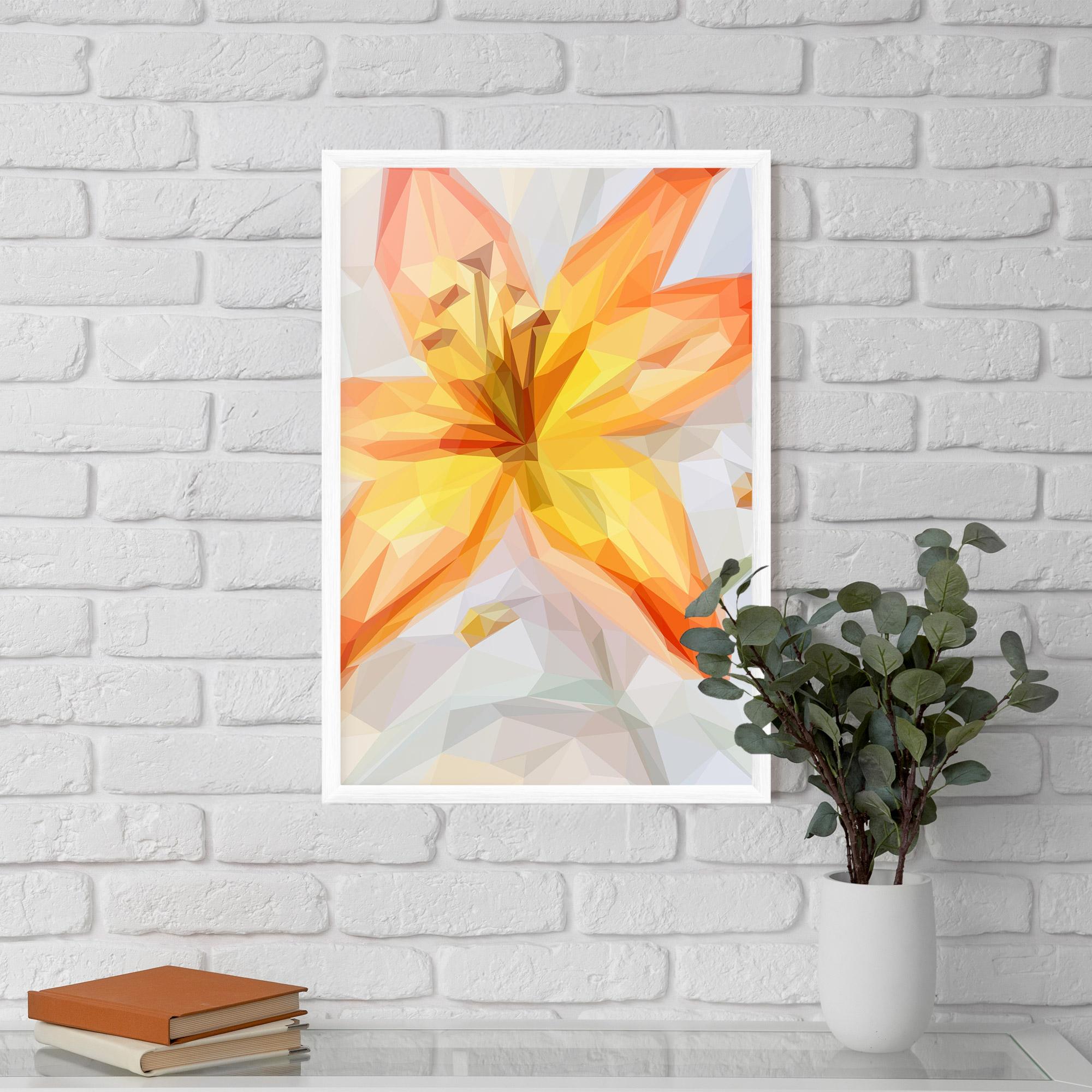 Keretezett Poszter Yellow Orange Lily mockup 5