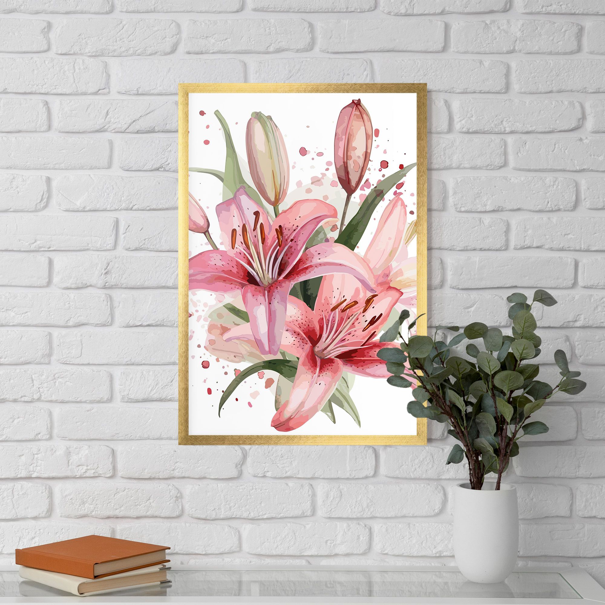 Beautiful Pink Lily mockup 5