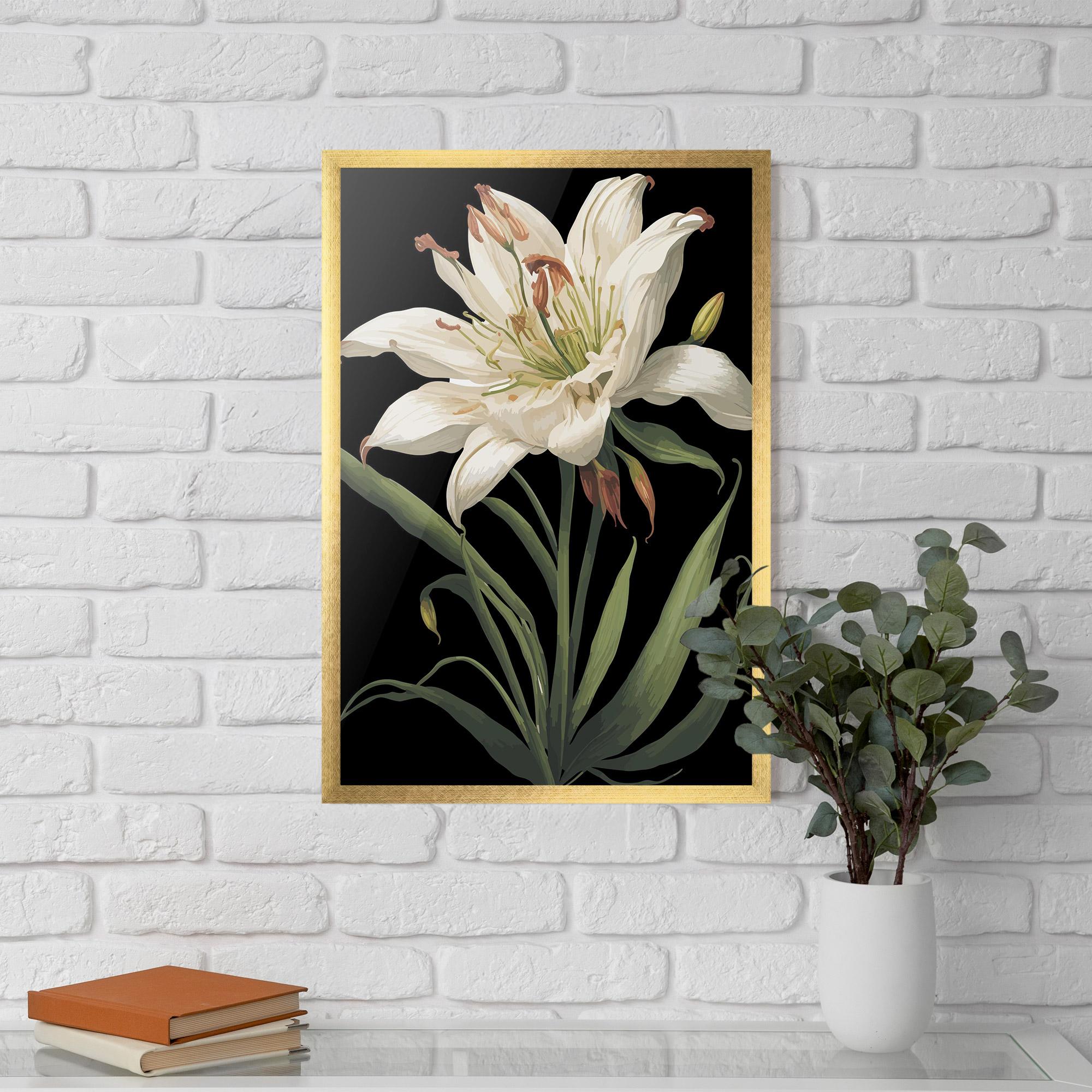 Keretezett Poszter Columbia White Lily mockup 5