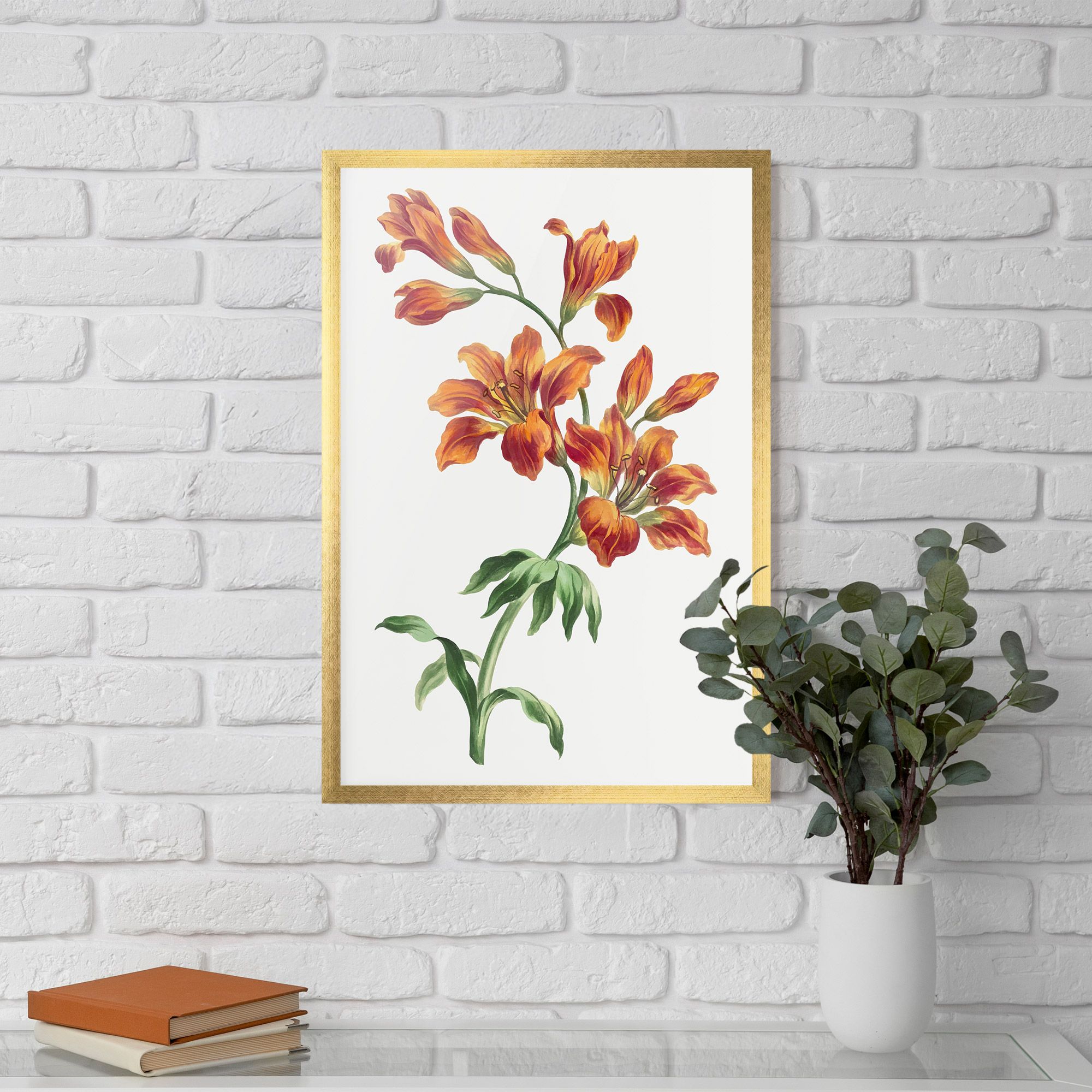 Orange Painted Lily mockup 5