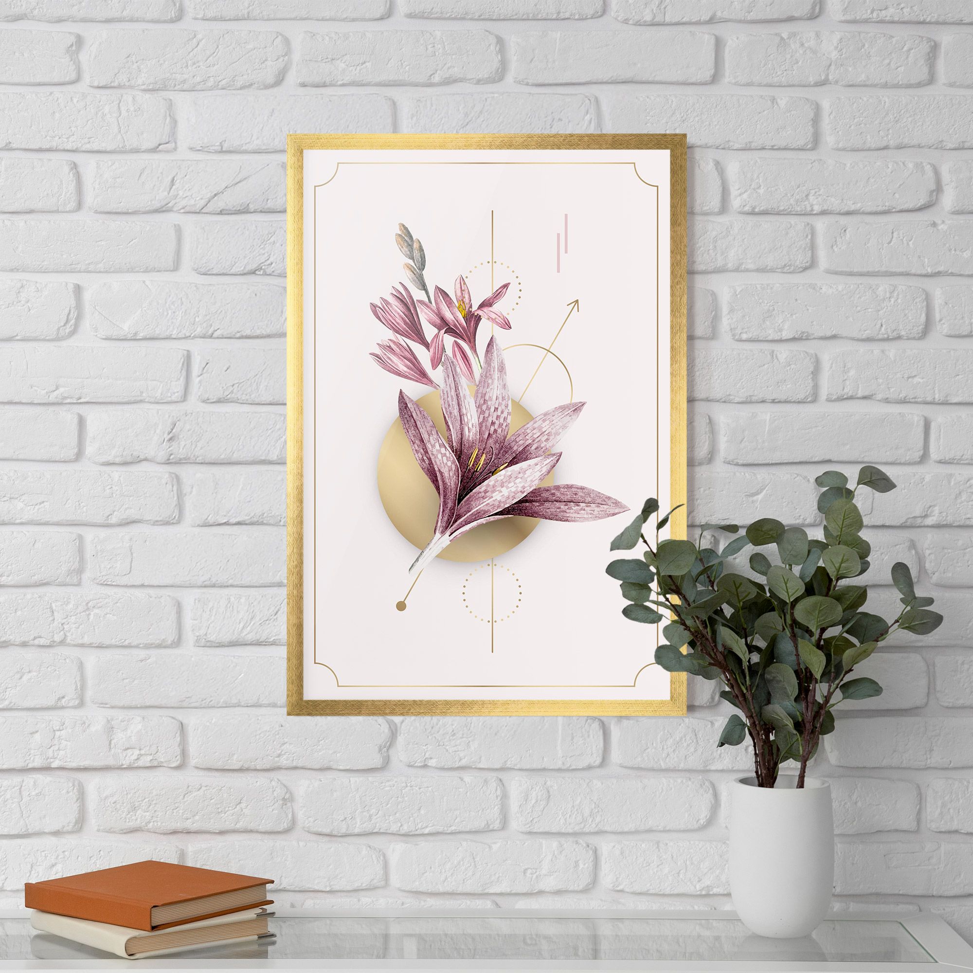 Purple Gold Lily mockup 5
