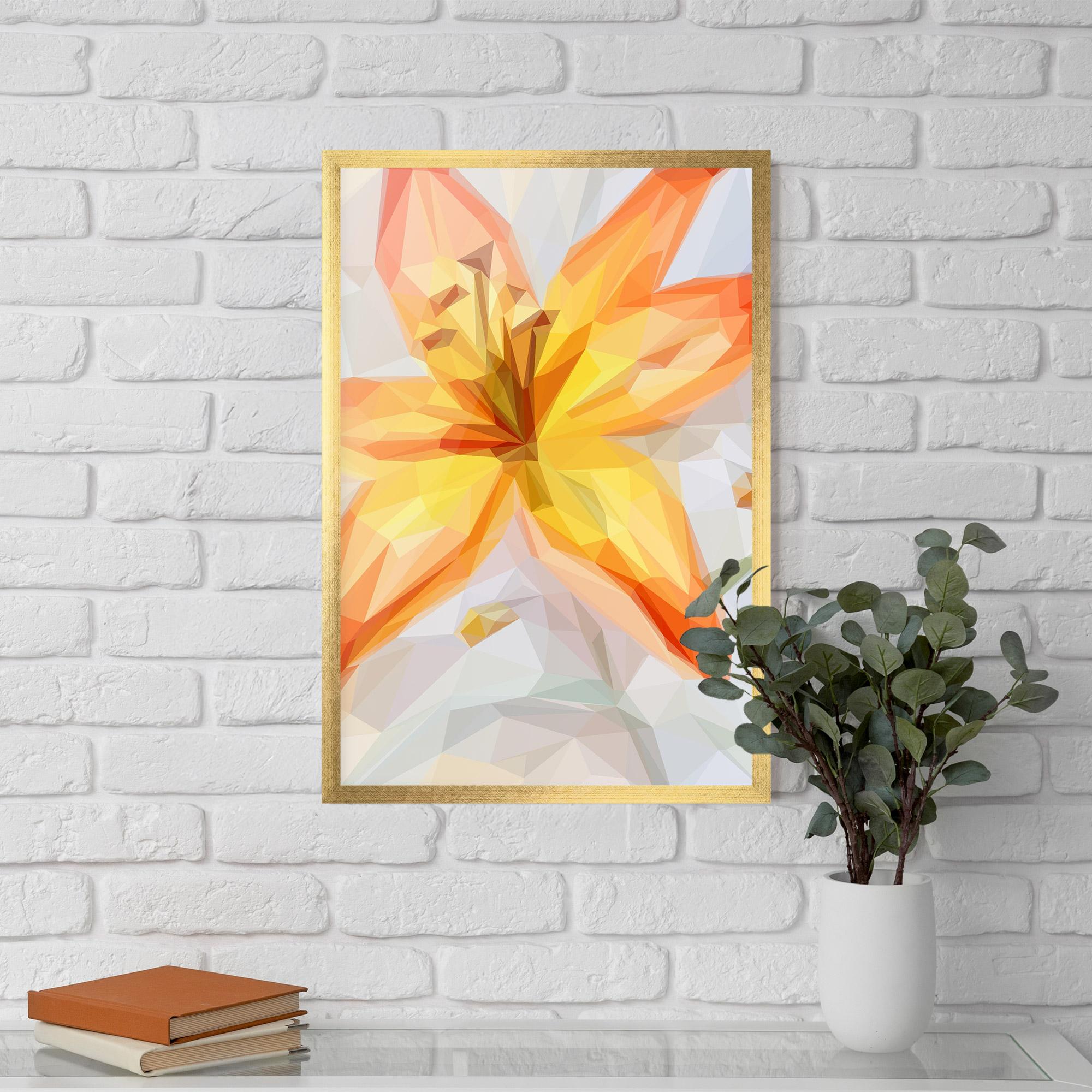 Keretezett Poszter Yellow Orange Lily mockup 5