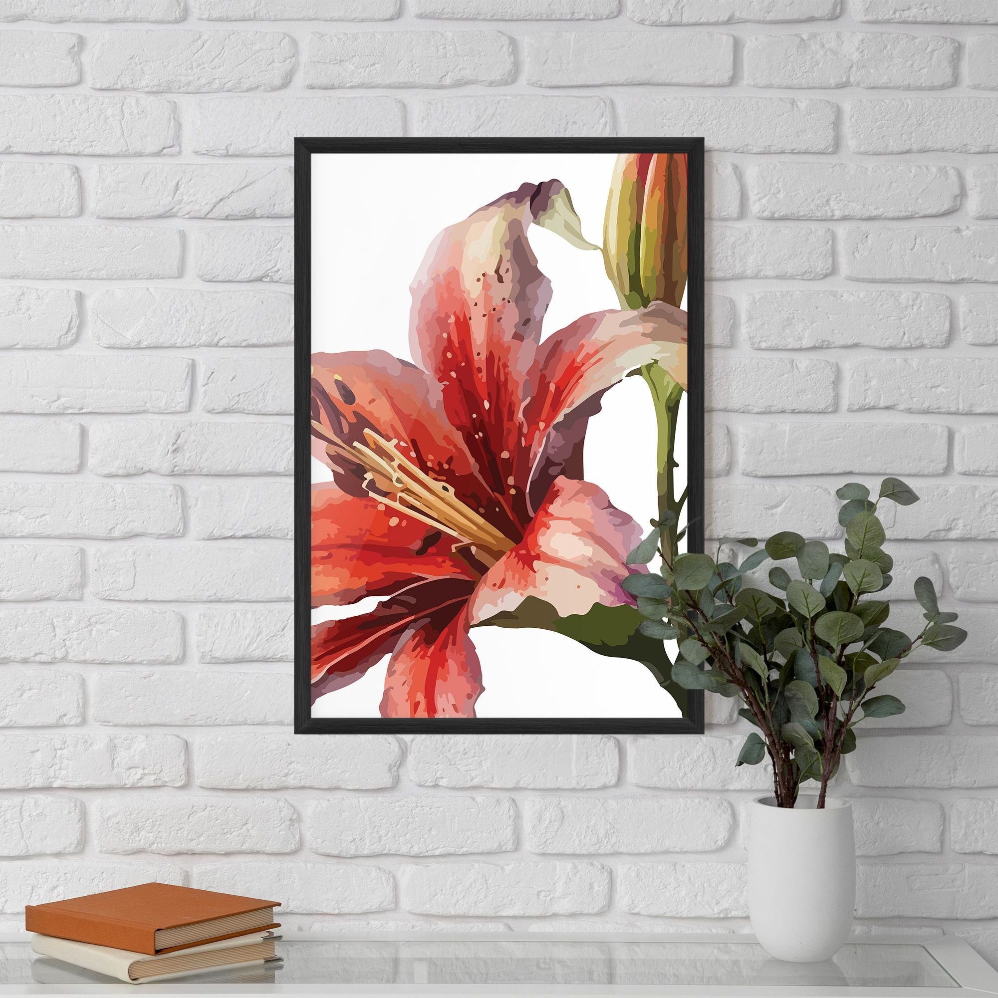 Pretty Red Purple Lily mockup 5