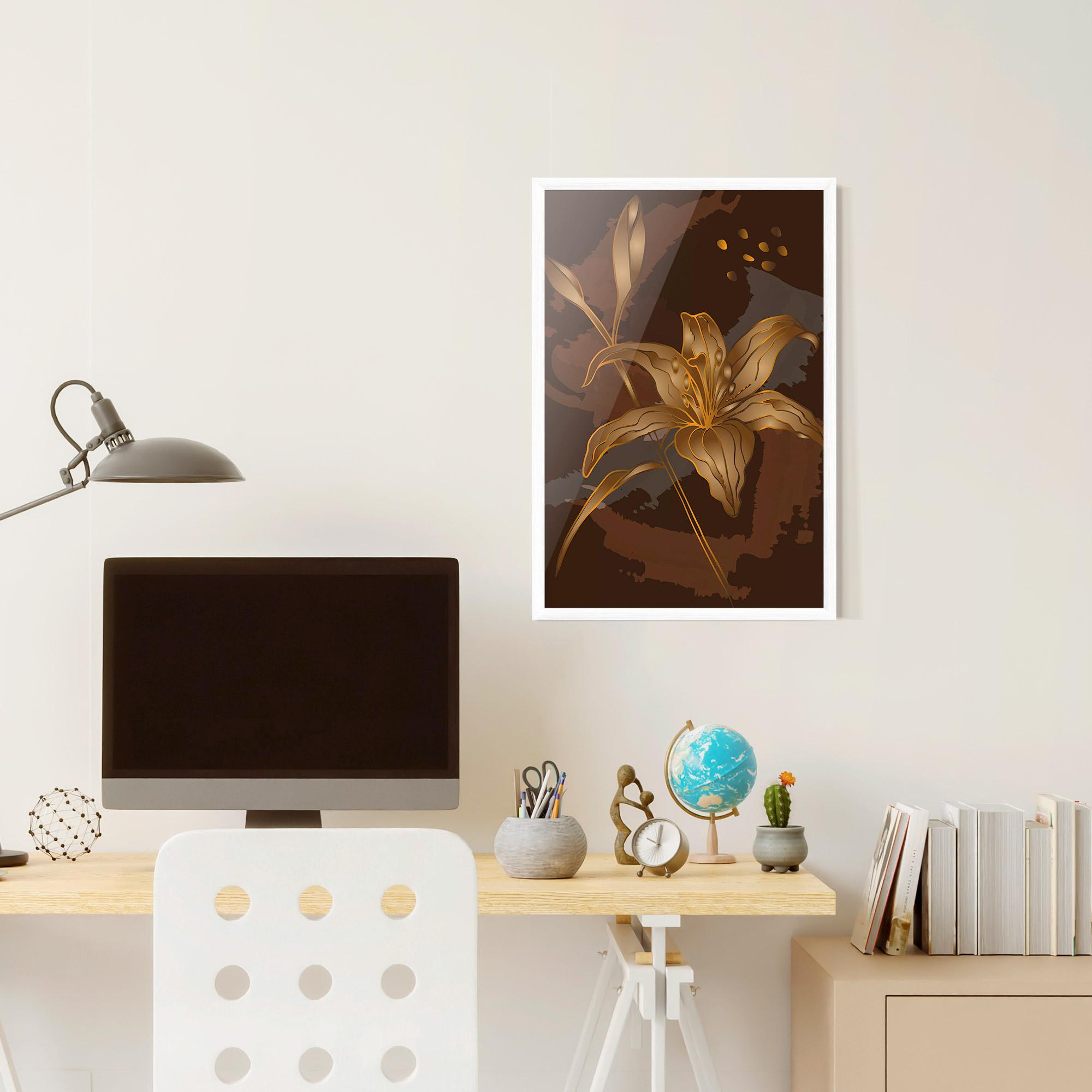 Keretezett Poszter Gold Brown Lily mockup 6