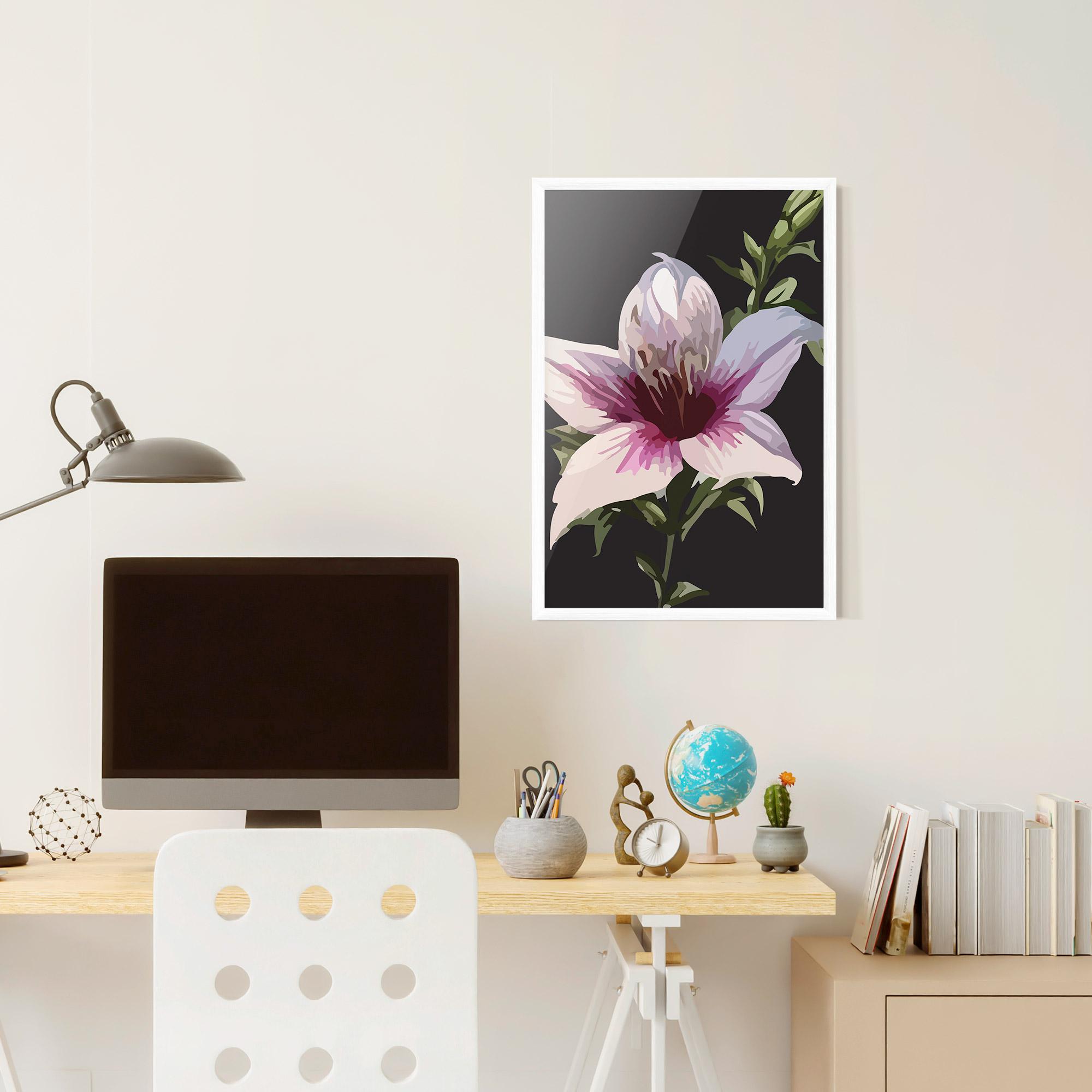 Keretezett Poszter Pink Pretty Lily mockup 6