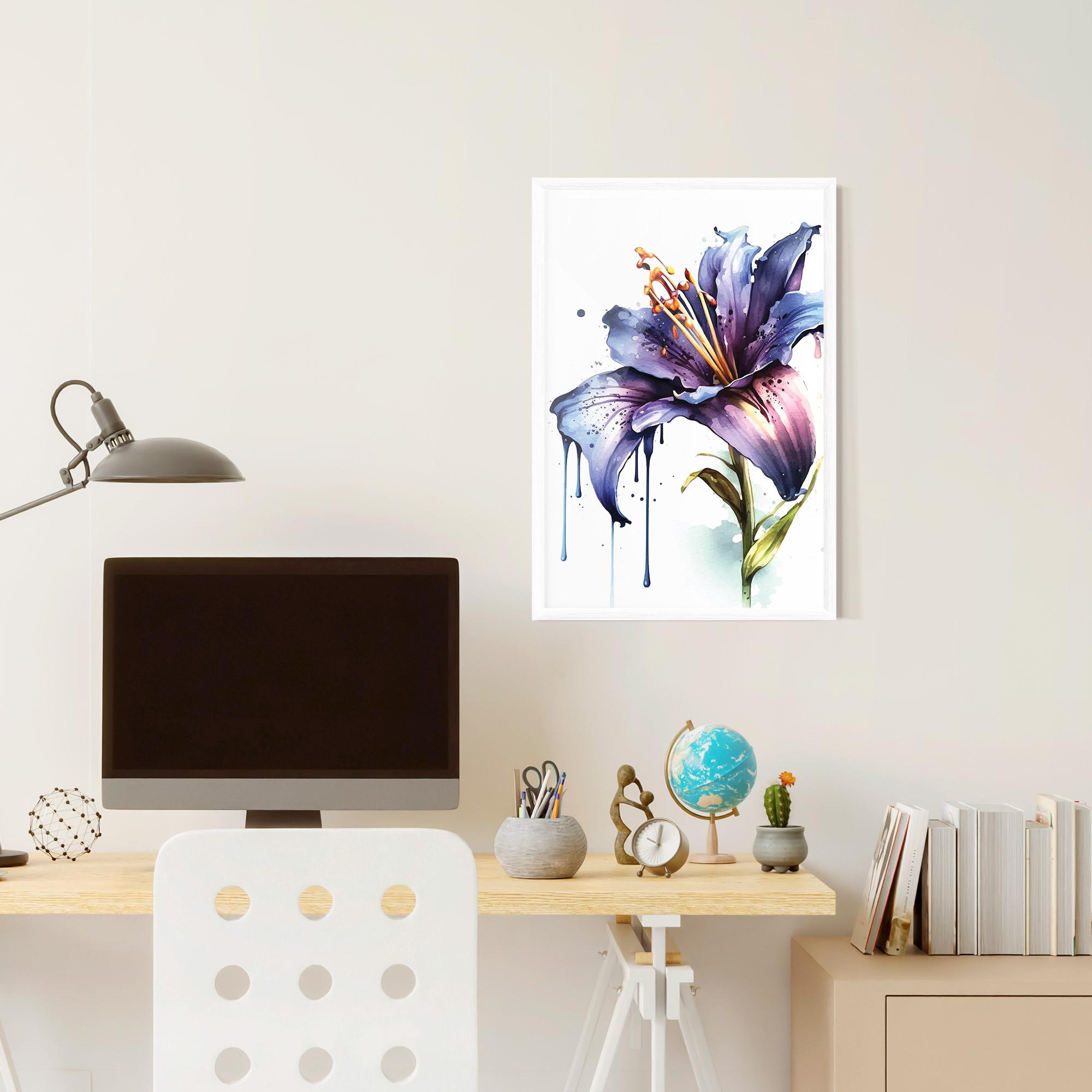 Keretezett Poszter Purple Orange Lily mockup 6