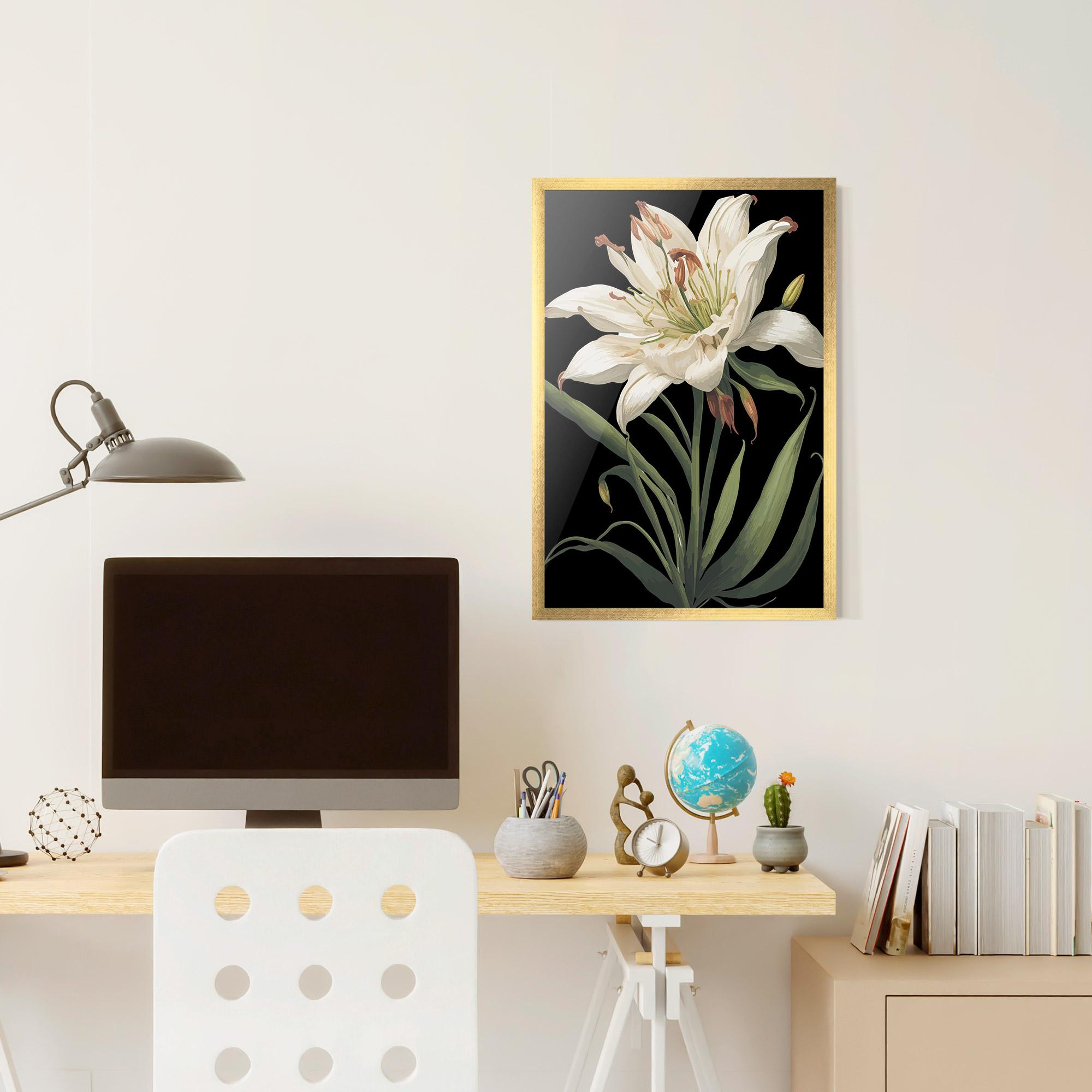 Keretezett Poszter Columbia White Lily mockup 6