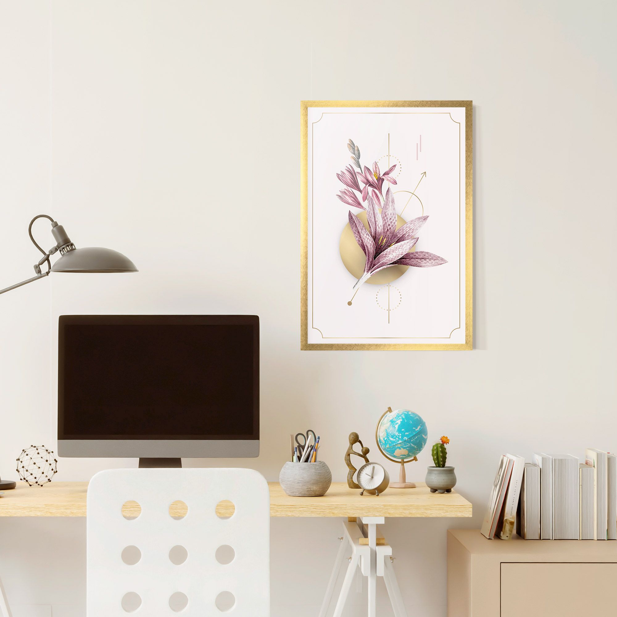 Purple Gold Lily mockup 6