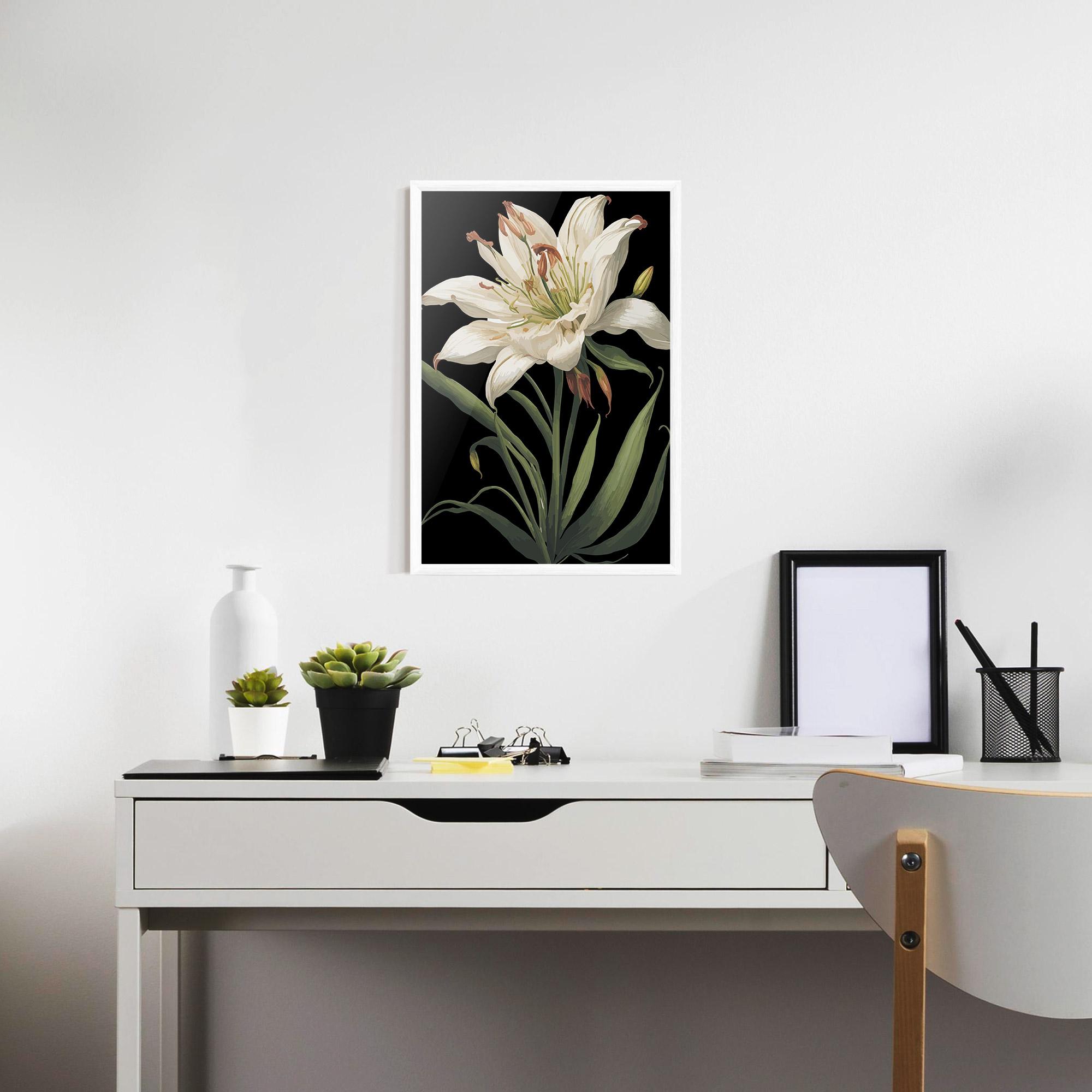 Keretezett Poszter Columbia White Lily mockup 7
