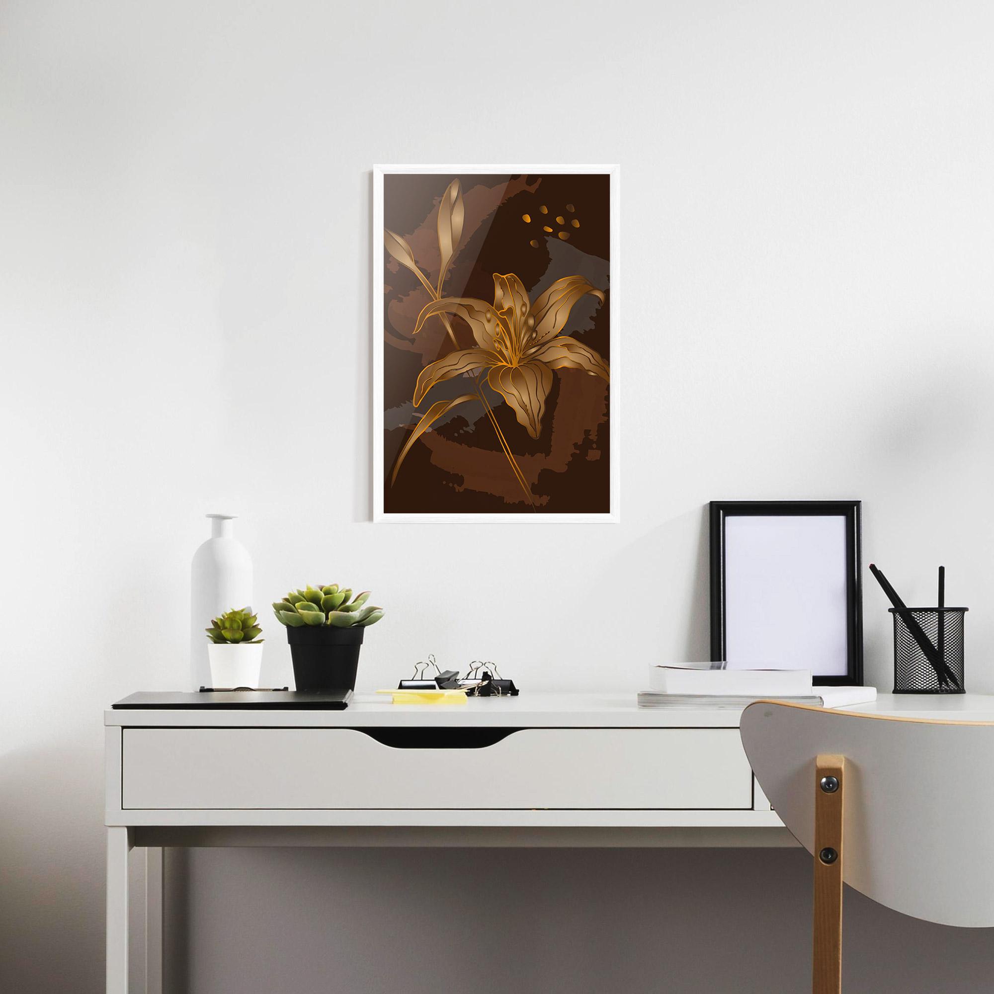 Keretezett Poszter Gold Brown Lily mockup 7