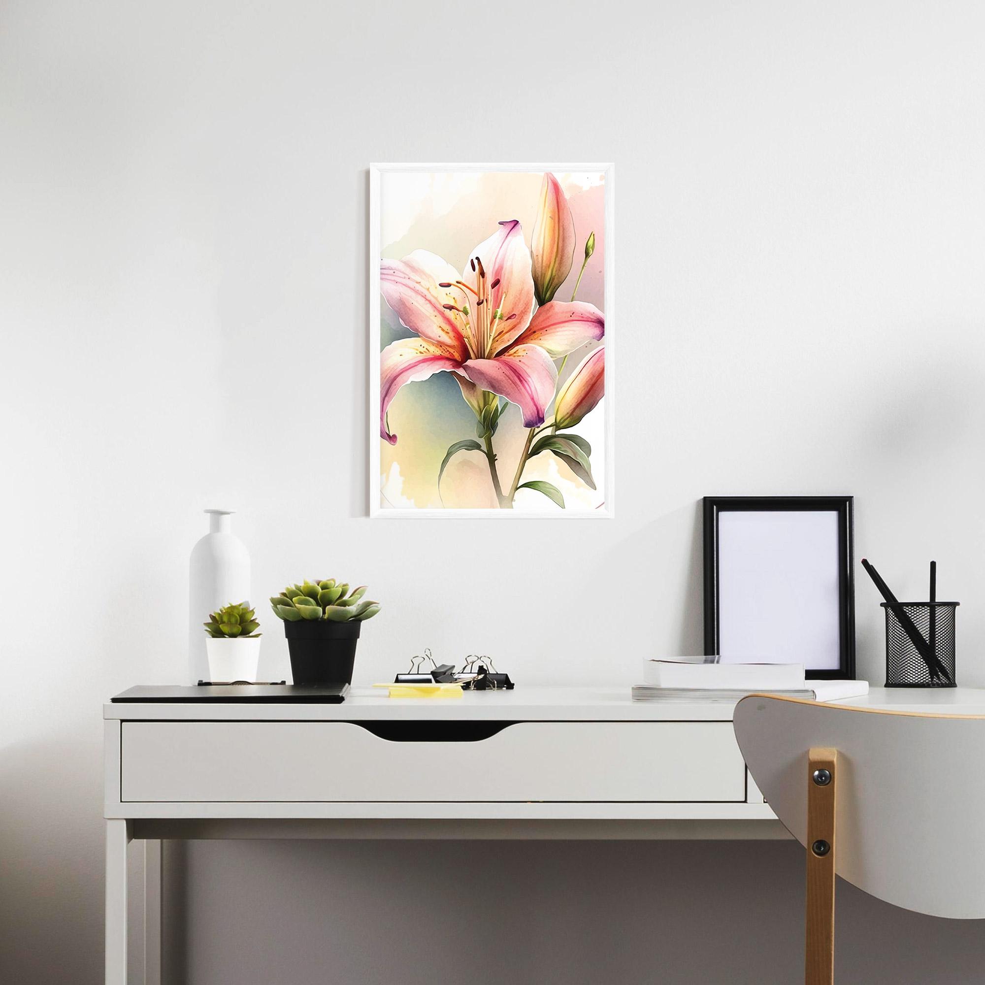 Keretezett Poszter Pink Orange Lily mockup 7