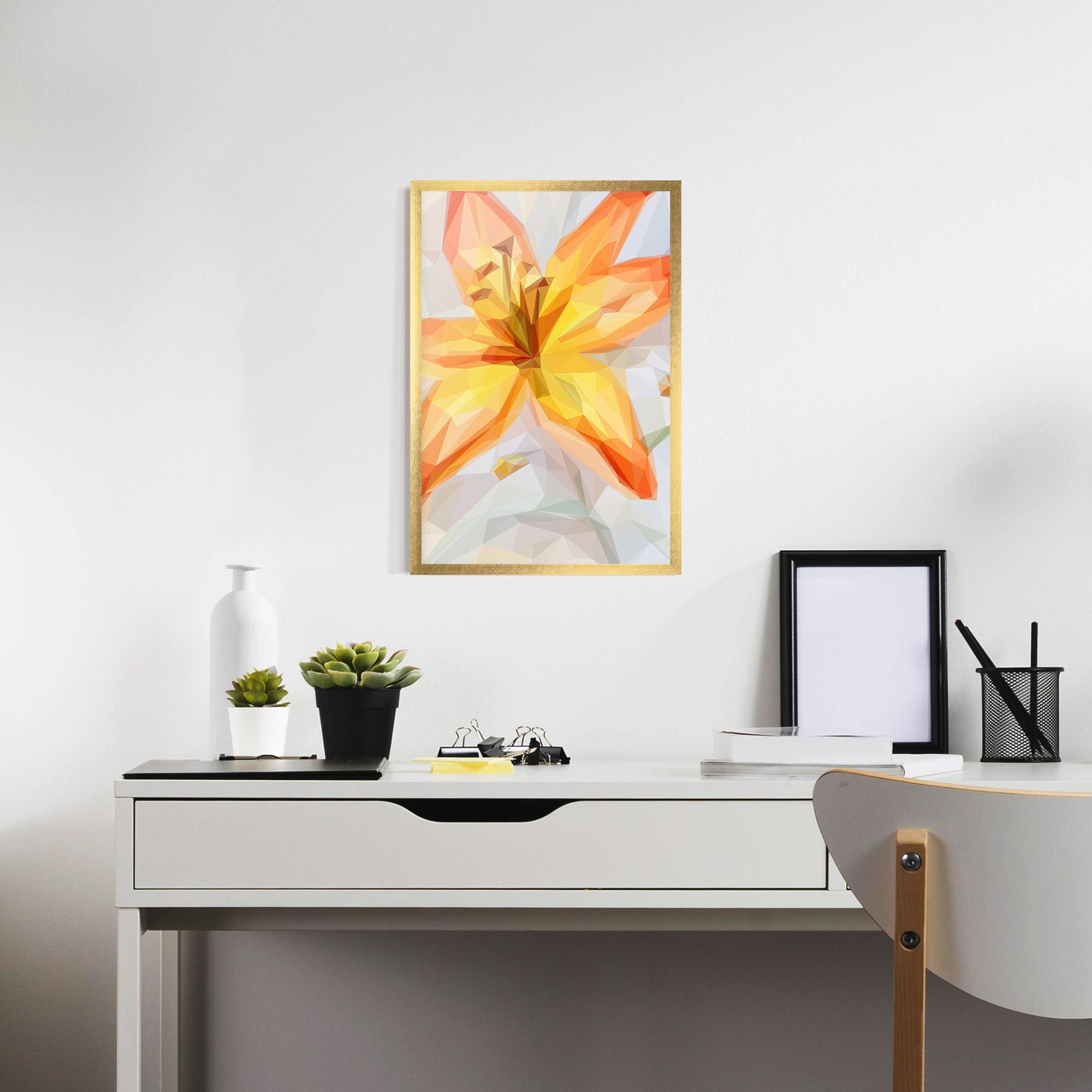 Keretezett Poszter Yellow Orange Lily mockup 7